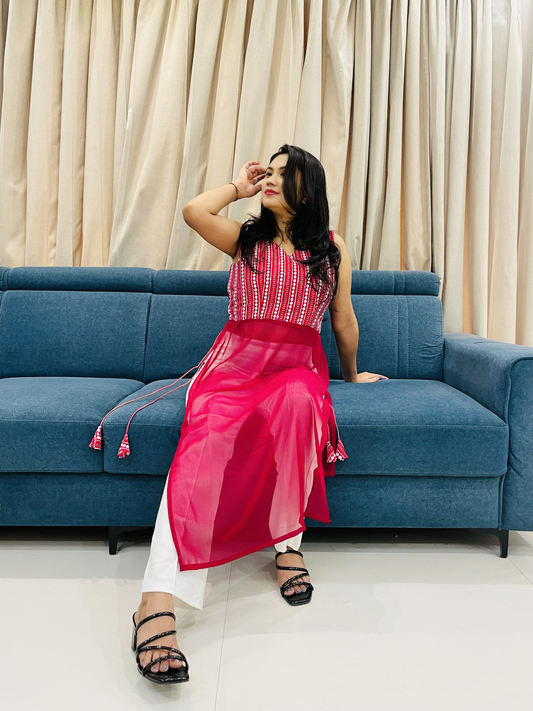 Navratri Special Traditional Georgette Kurti