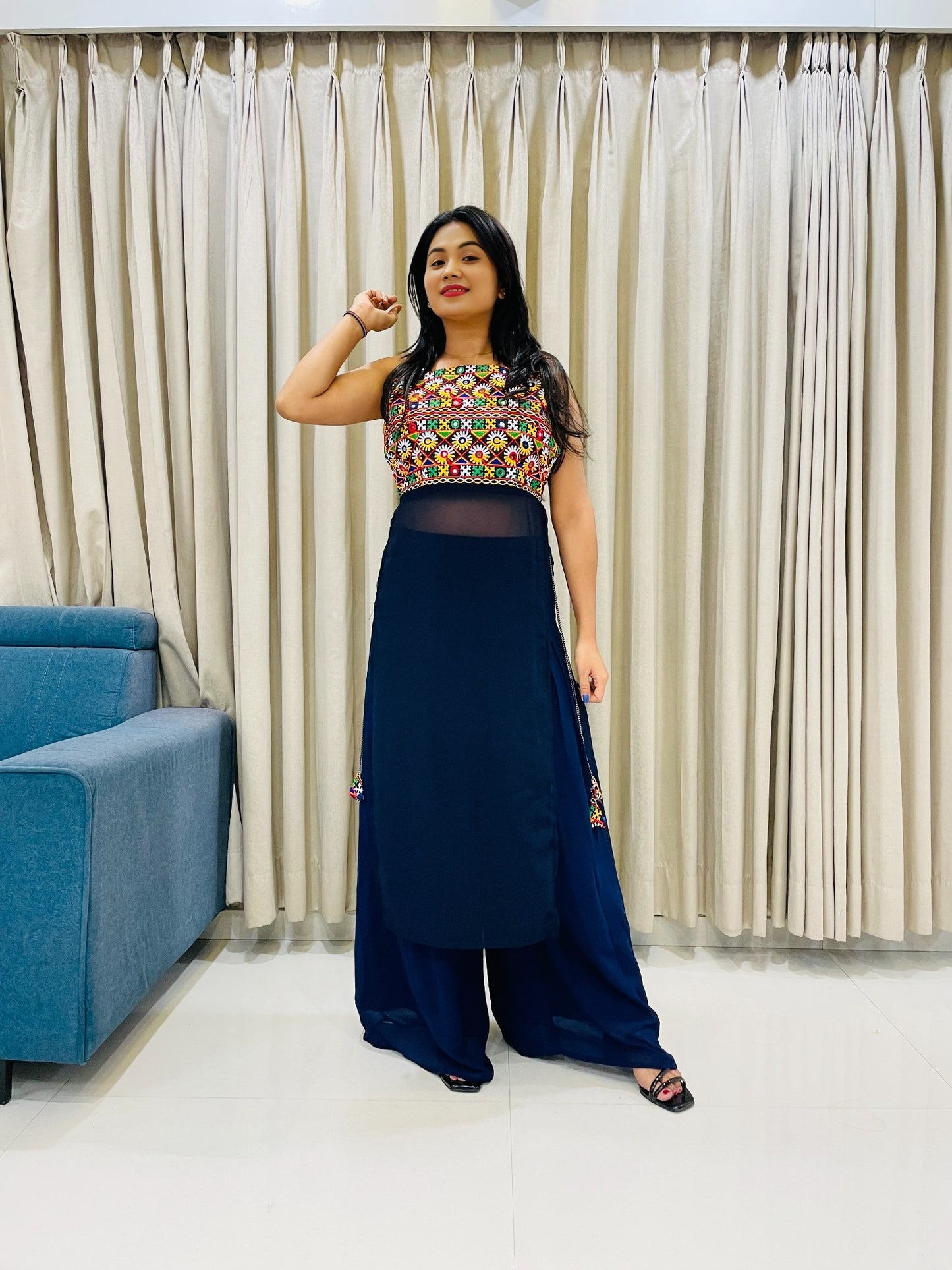 Navratri Special Traditional Georgette Kurti for Women