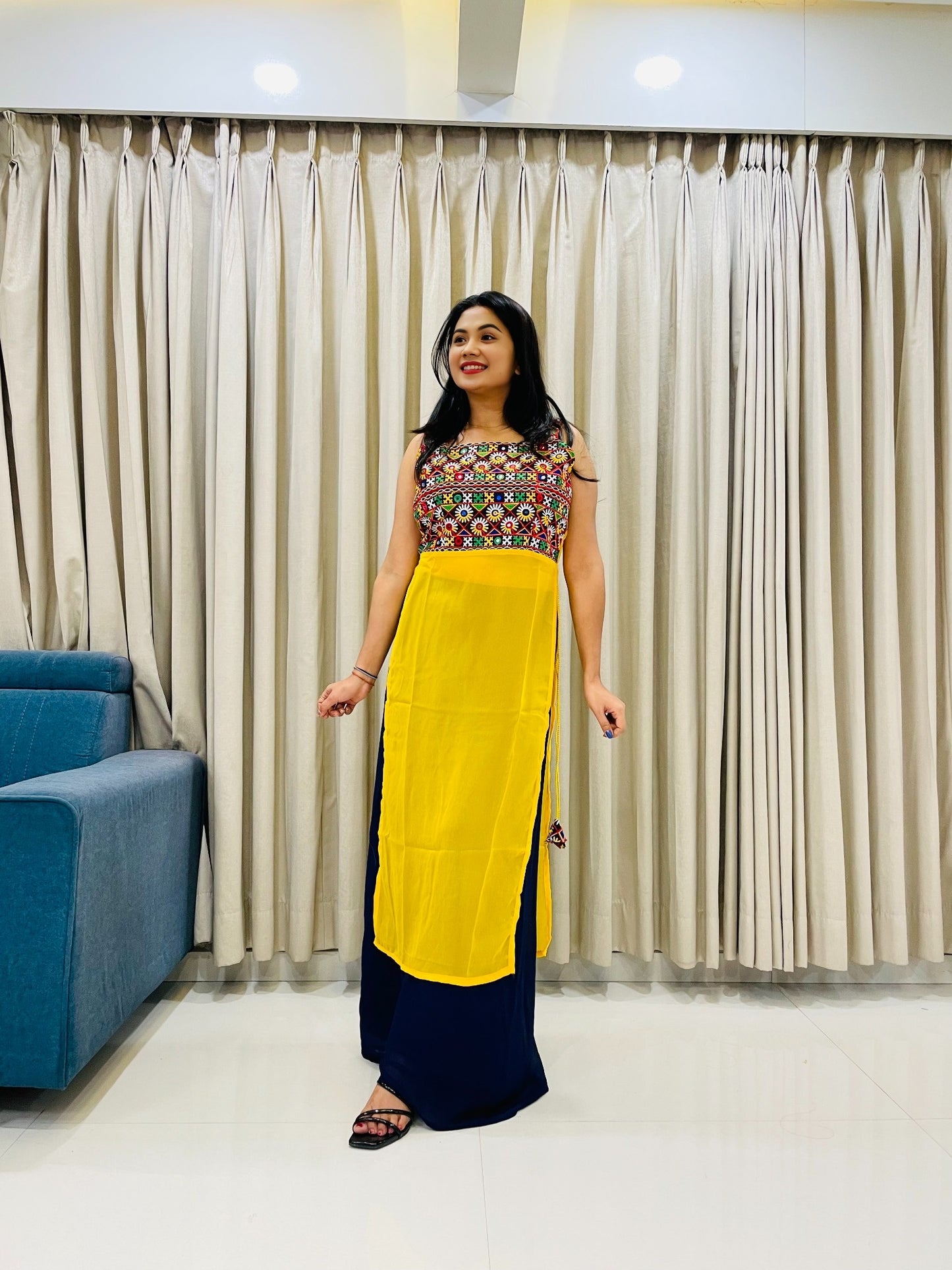 Navratri Special Traditional Georgette Kurti for Women
