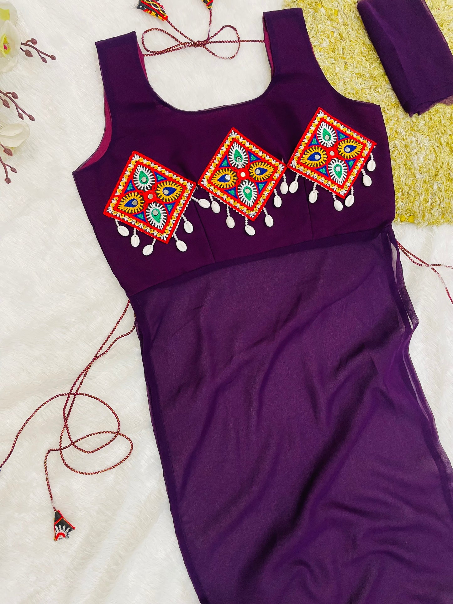 Royal Purple Traditional Kutchi Dress