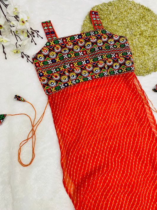 Traditional Mirror Work Embroidered Dress