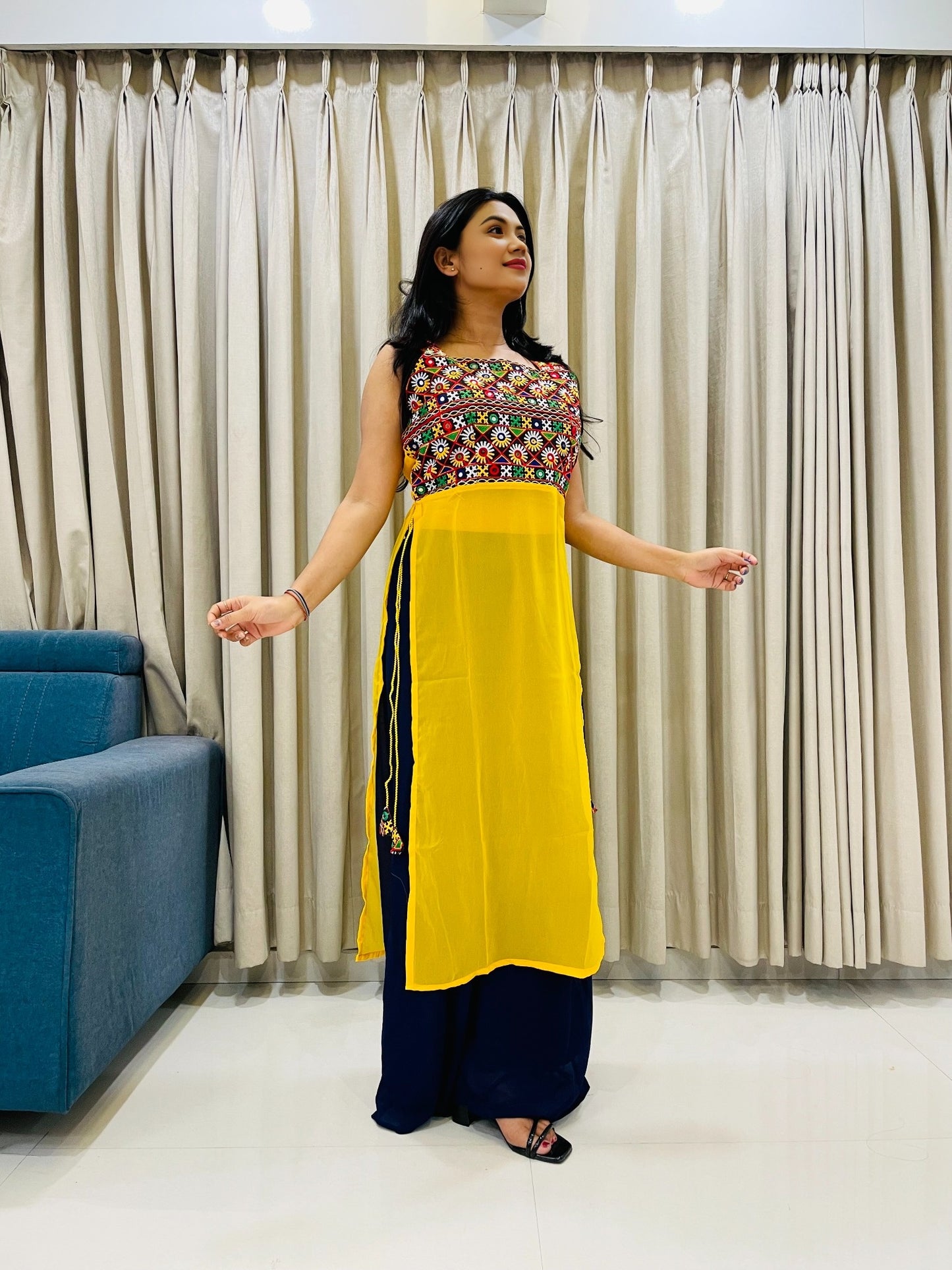Navratri Special Traditional Georgette Kurti for Women