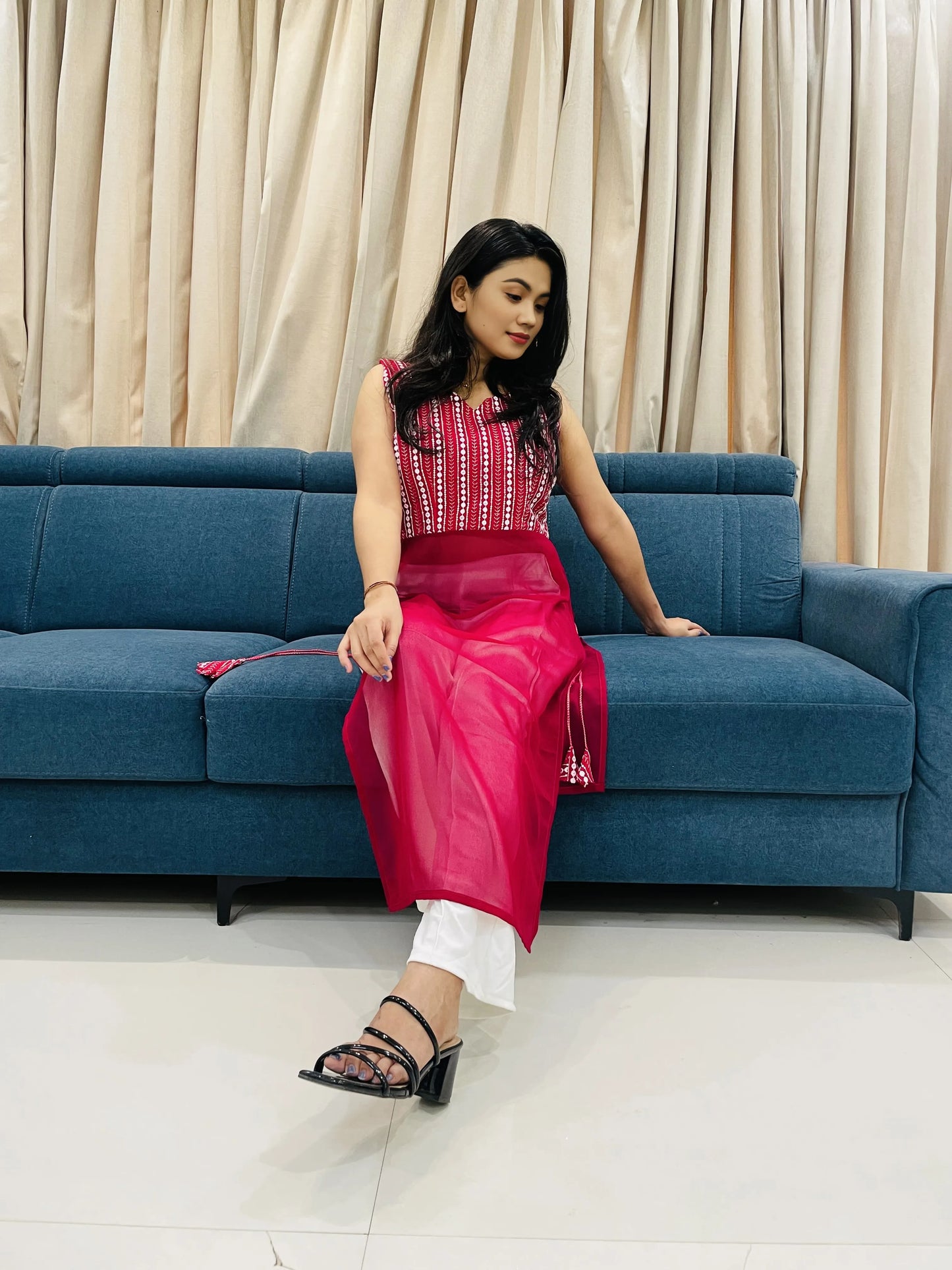 Navratri Special Traditional Georgette Kurti