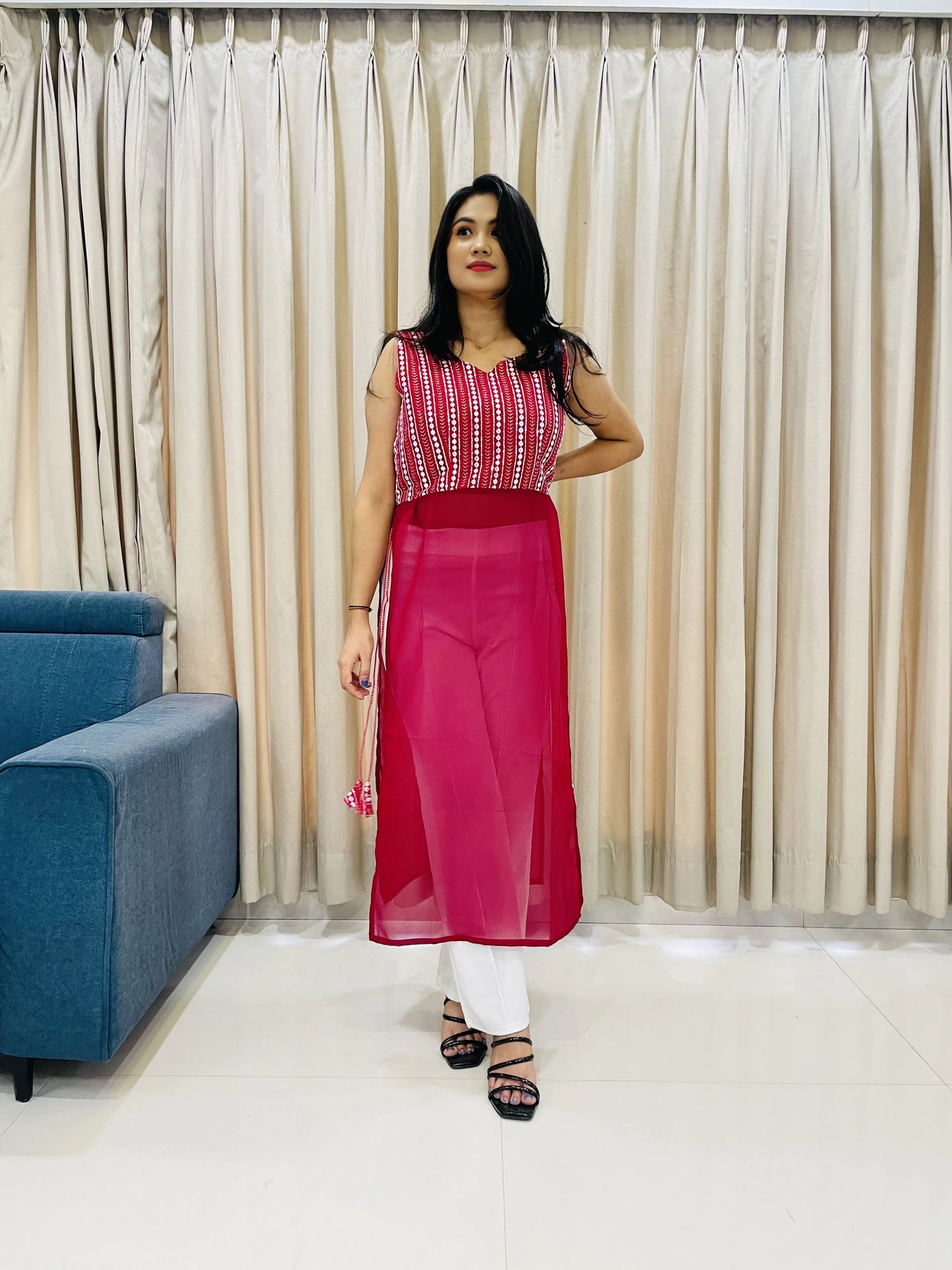 Navratri Special Traditional Georgette Kurti