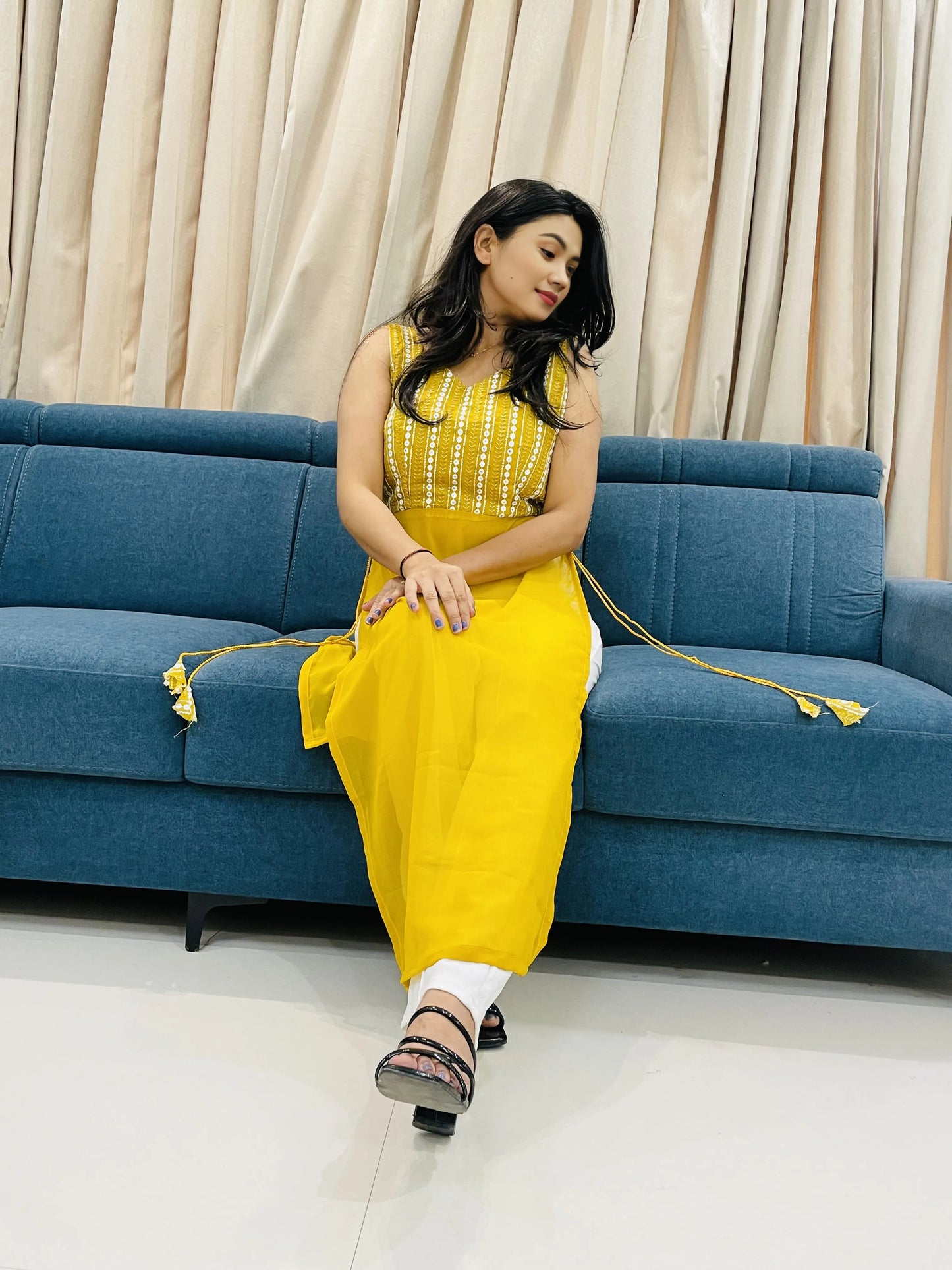 Navratri Special Traditional Georgette Kurti