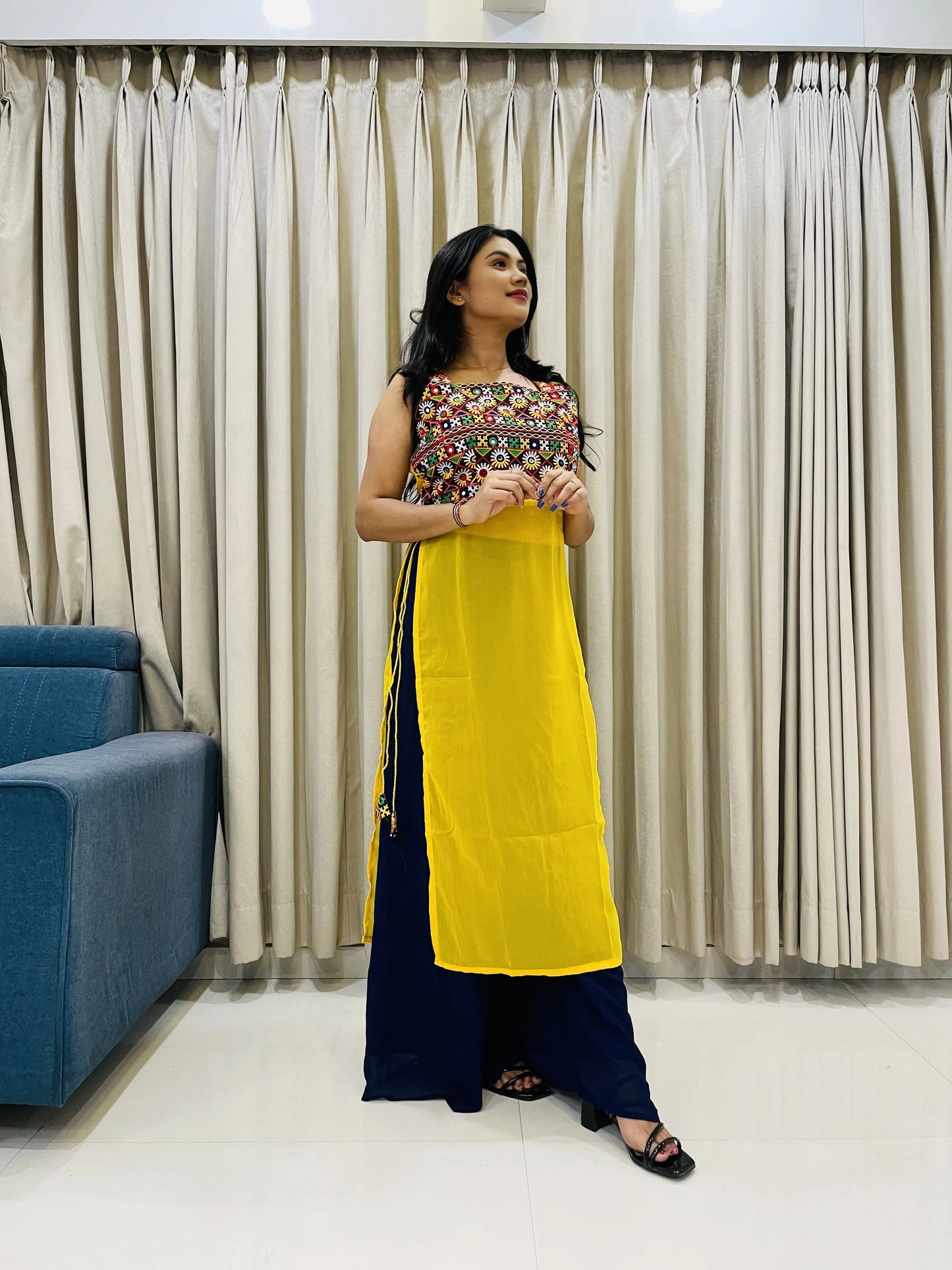 Navratri Special Traditional Georgette Kurti for Women