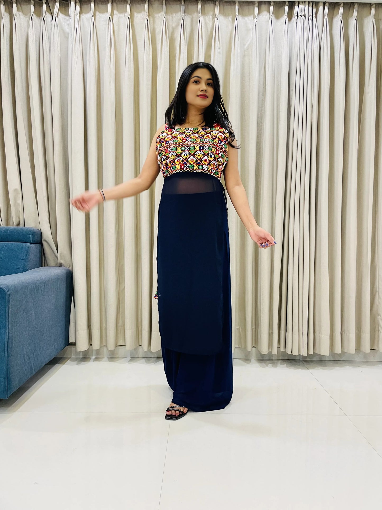 Navratri Special Traditional Georgette Kurti for Women