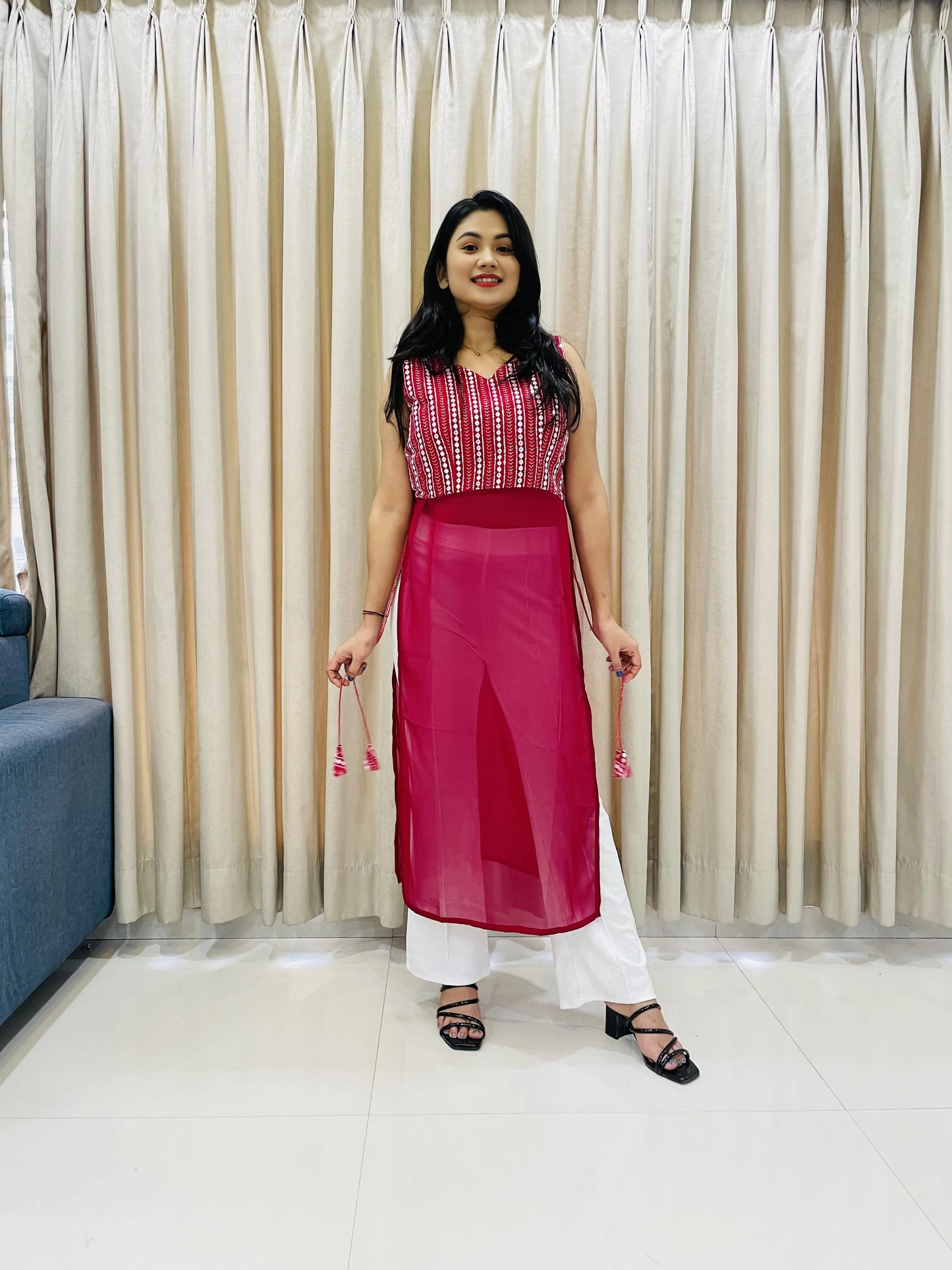 Navratri Special Traditional Georgette Kurti