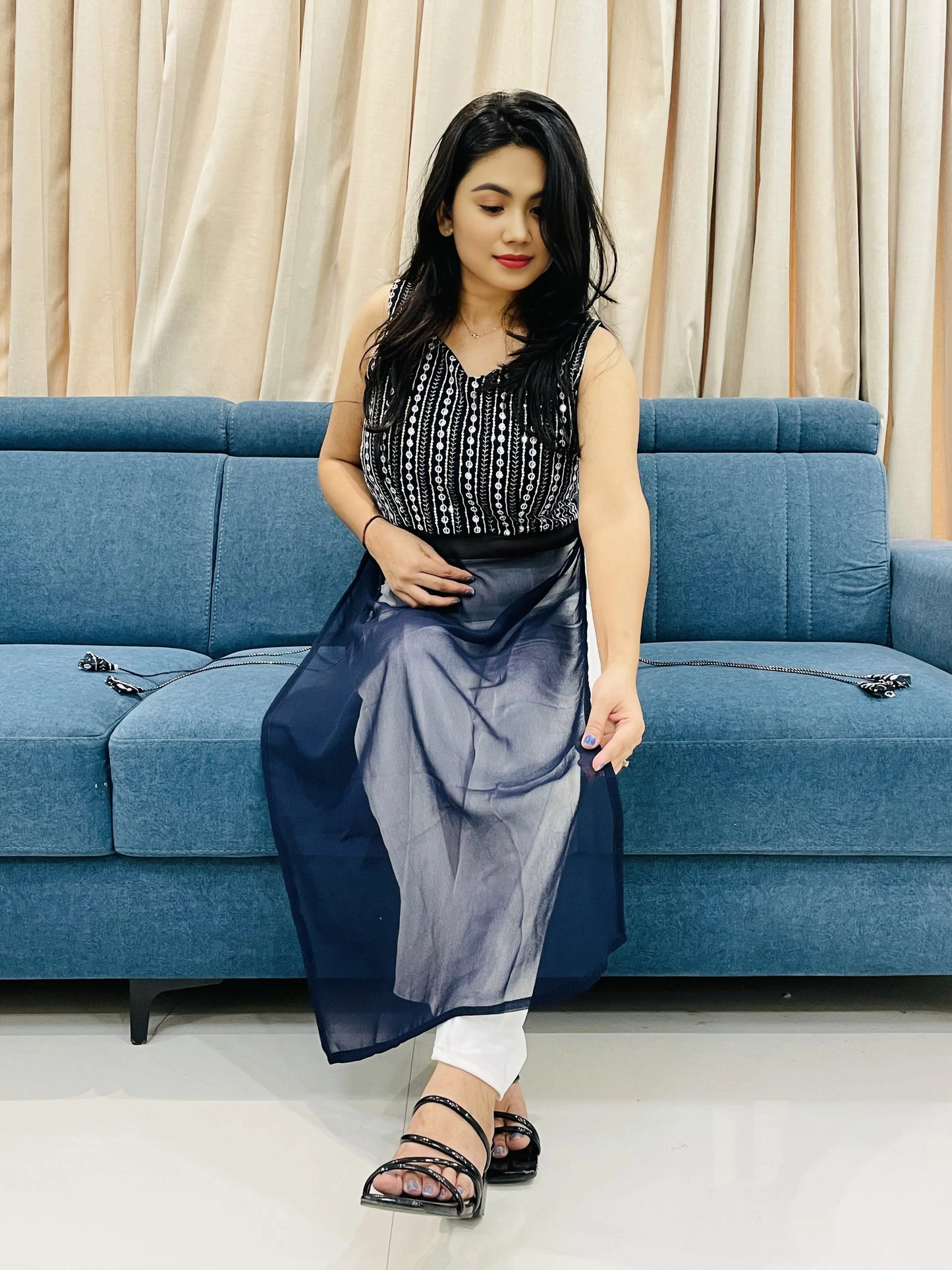 Navratri Special Traditional Georgette Kurti