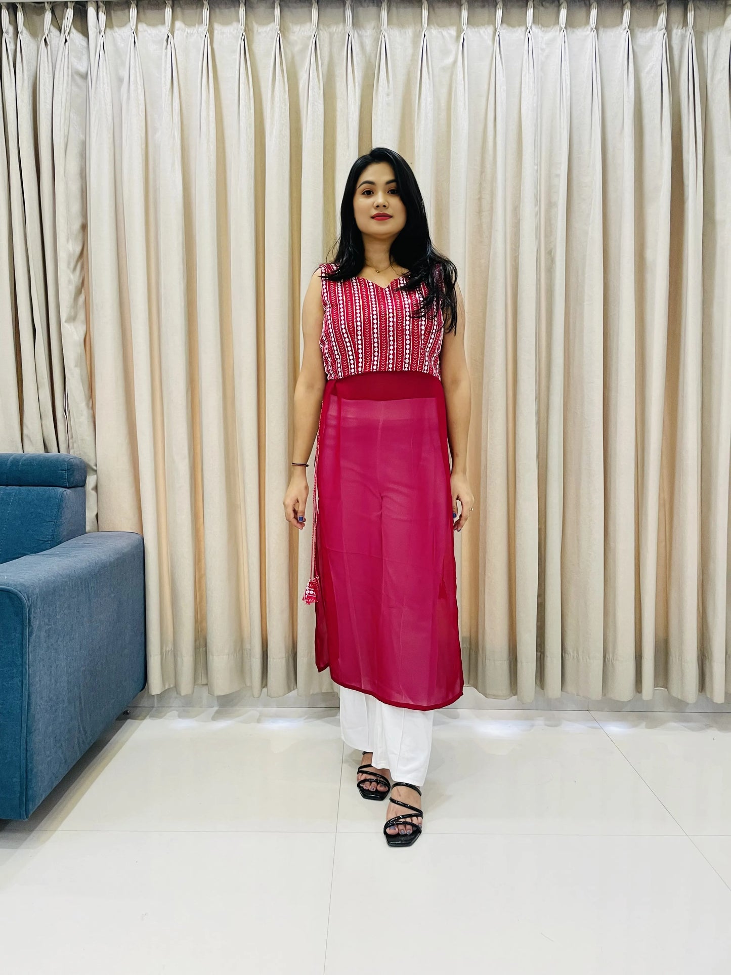Navratri Special Traditional Georgette Kurti