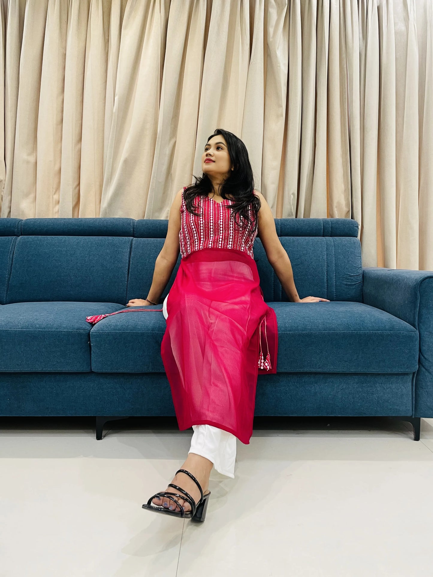 Navratri Special Traditional Georgette Kurti