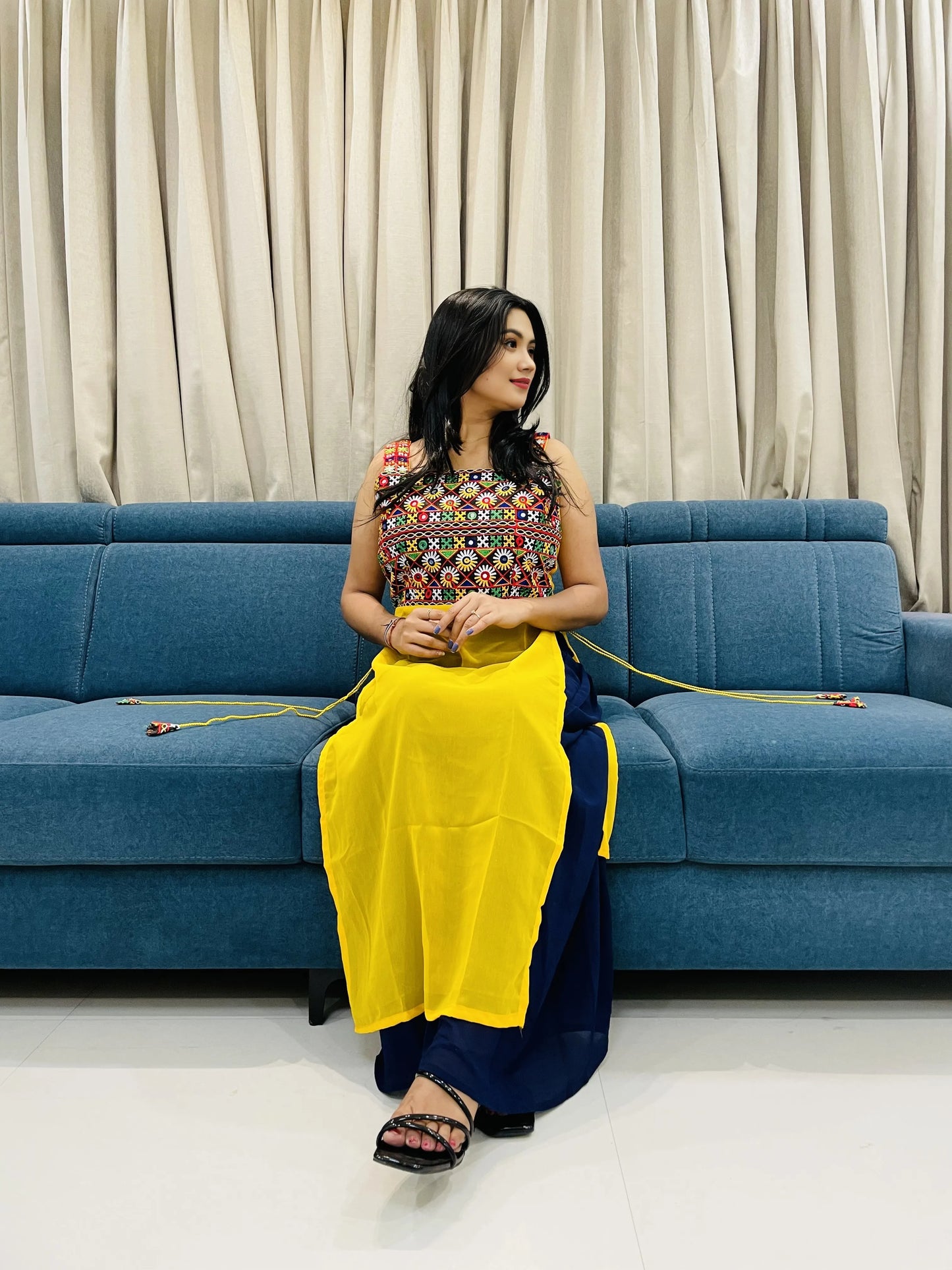 Navratri Special Traditional Georgette Kurti for Women