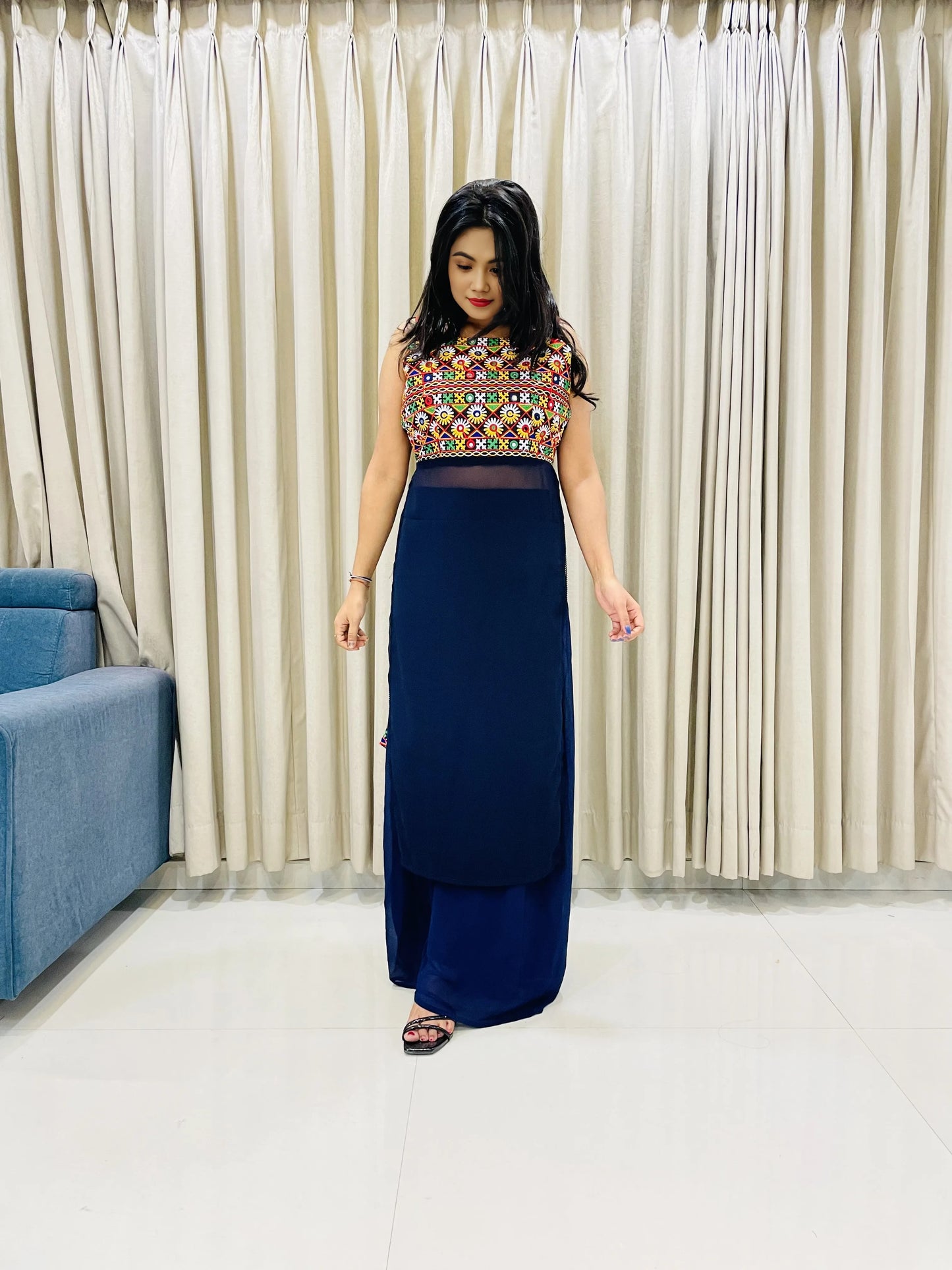 Navratri Special Traditional Georgette Kurti for Women