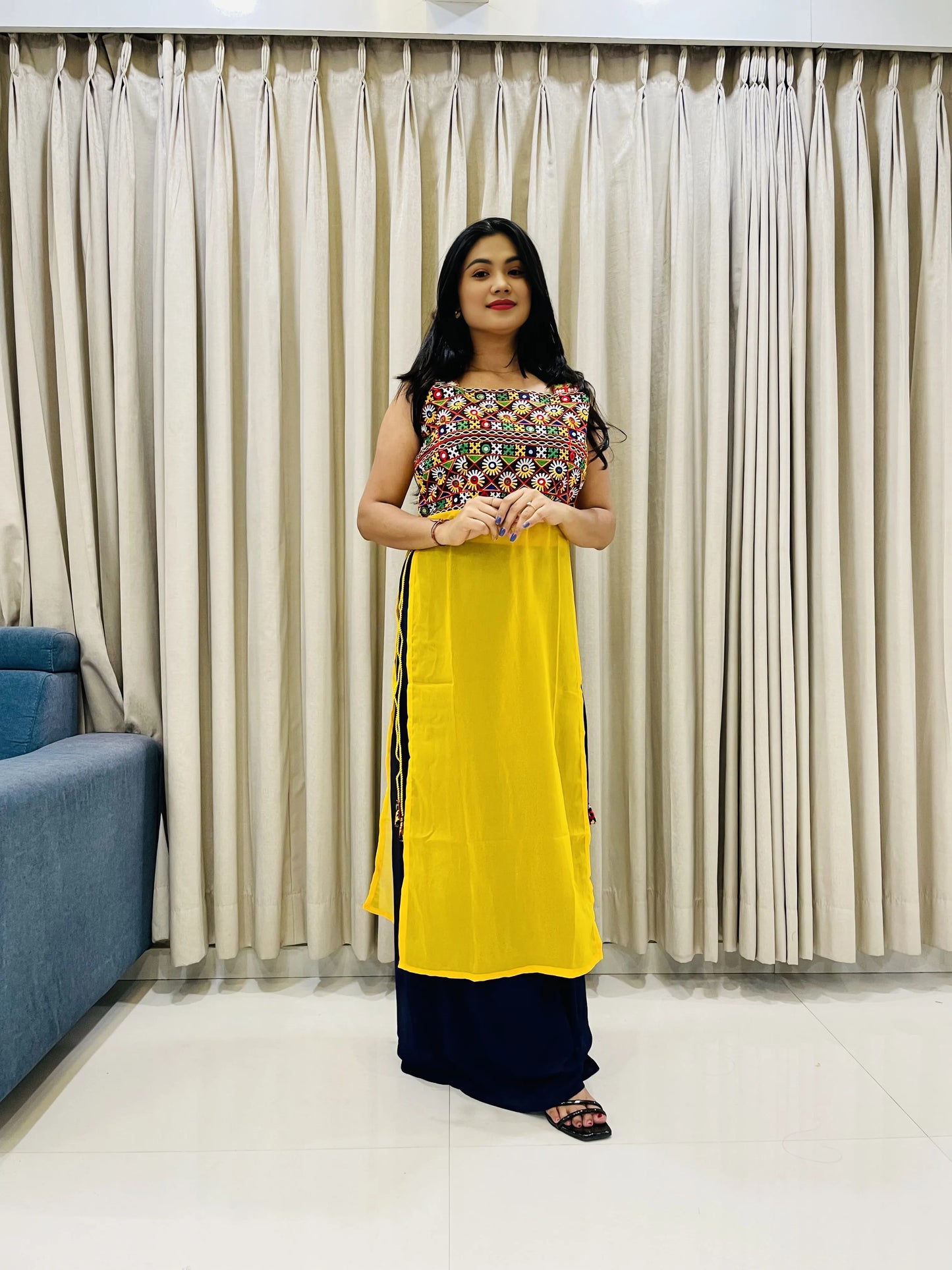 Navratri Special Traditional Georgette Kurti for Women