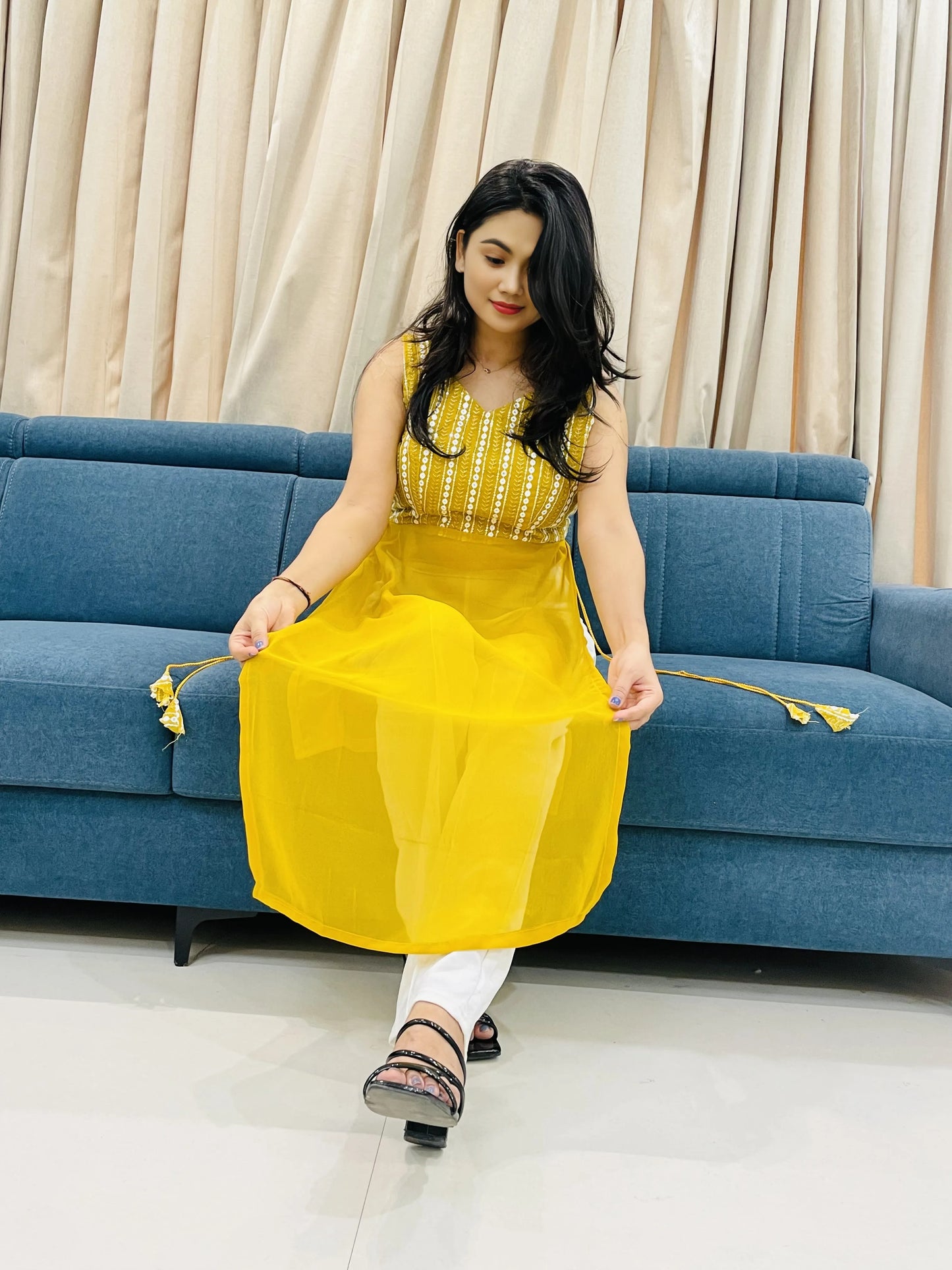Navratri Special Traditional Georgette Kurti