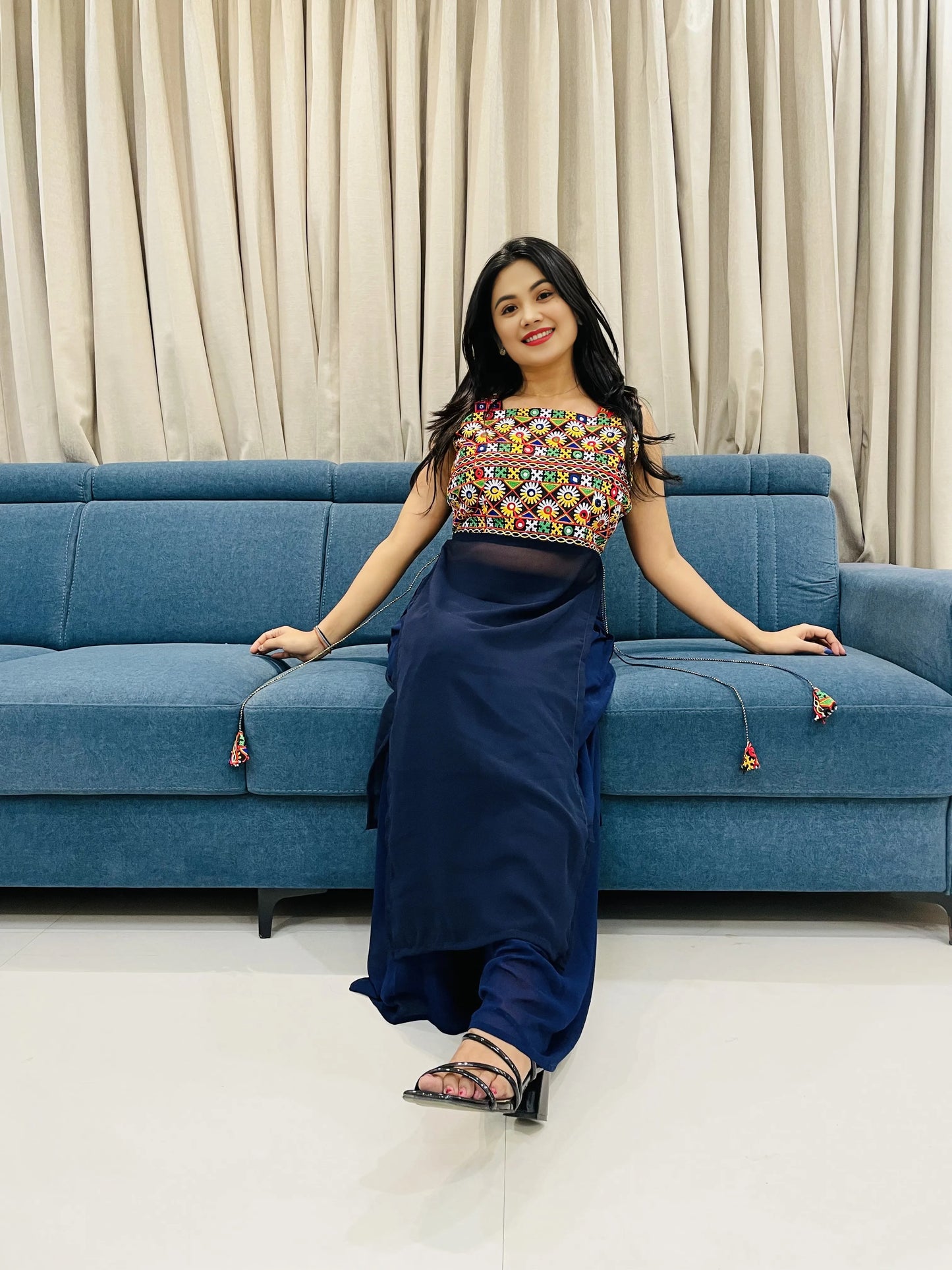 Navratri Special Traditional Georgette Kurti for Women
