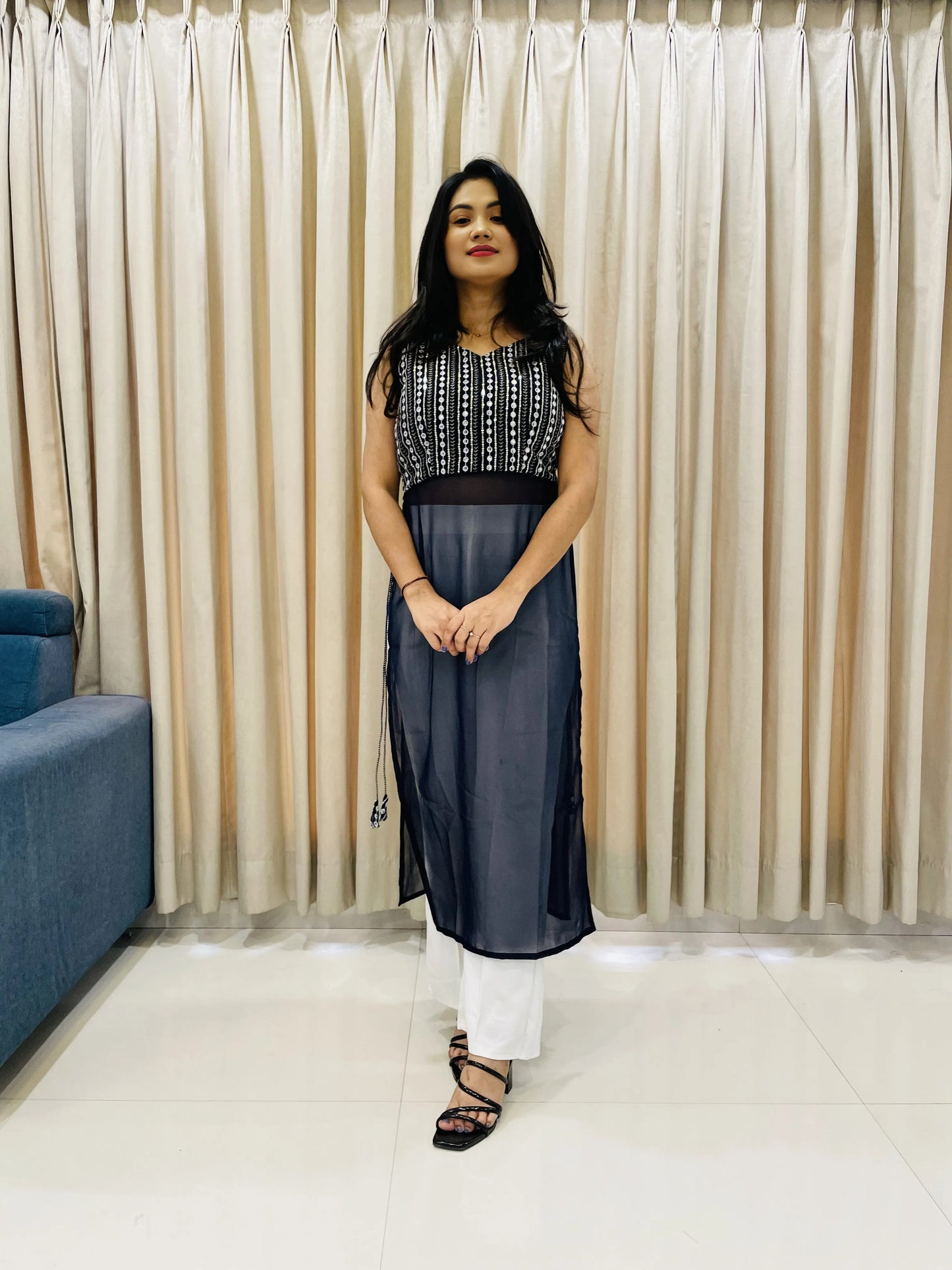 Navratri Special Traditional Georgette Kurti