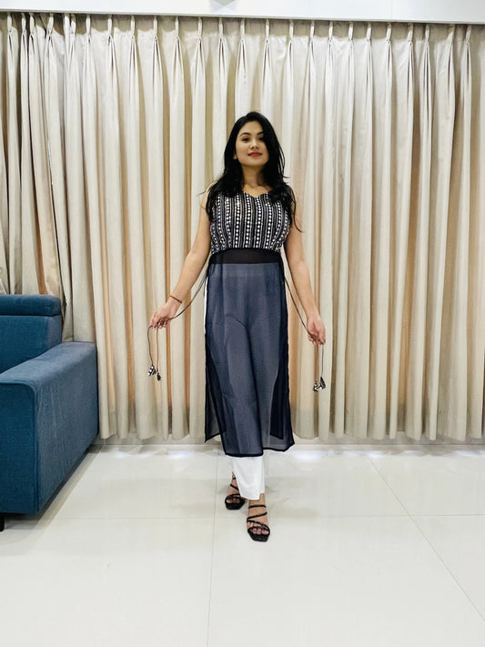 Navratri Special Traditional Georgette Kurti