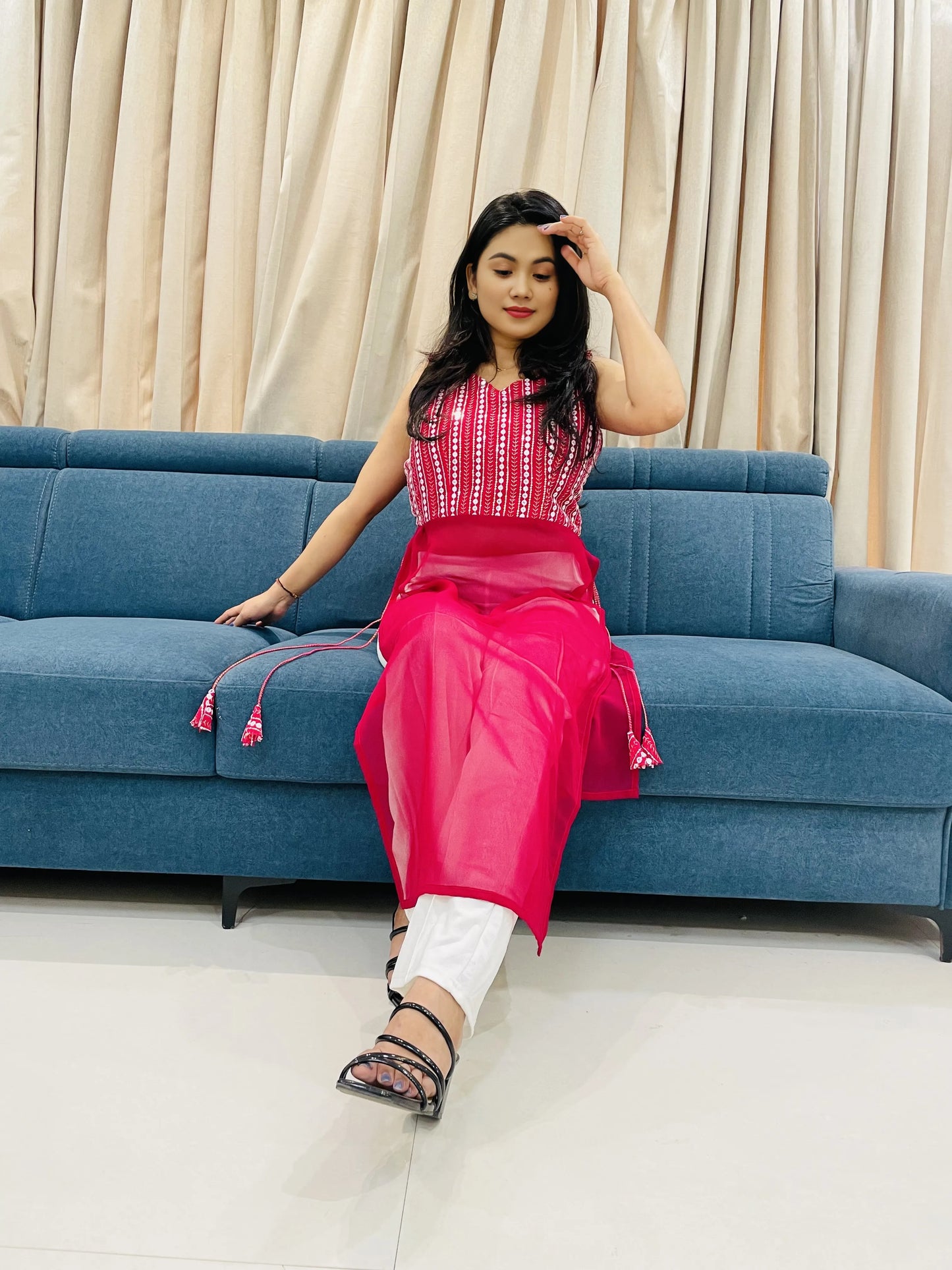 Navratri Special Traditional Georgette Kurti
