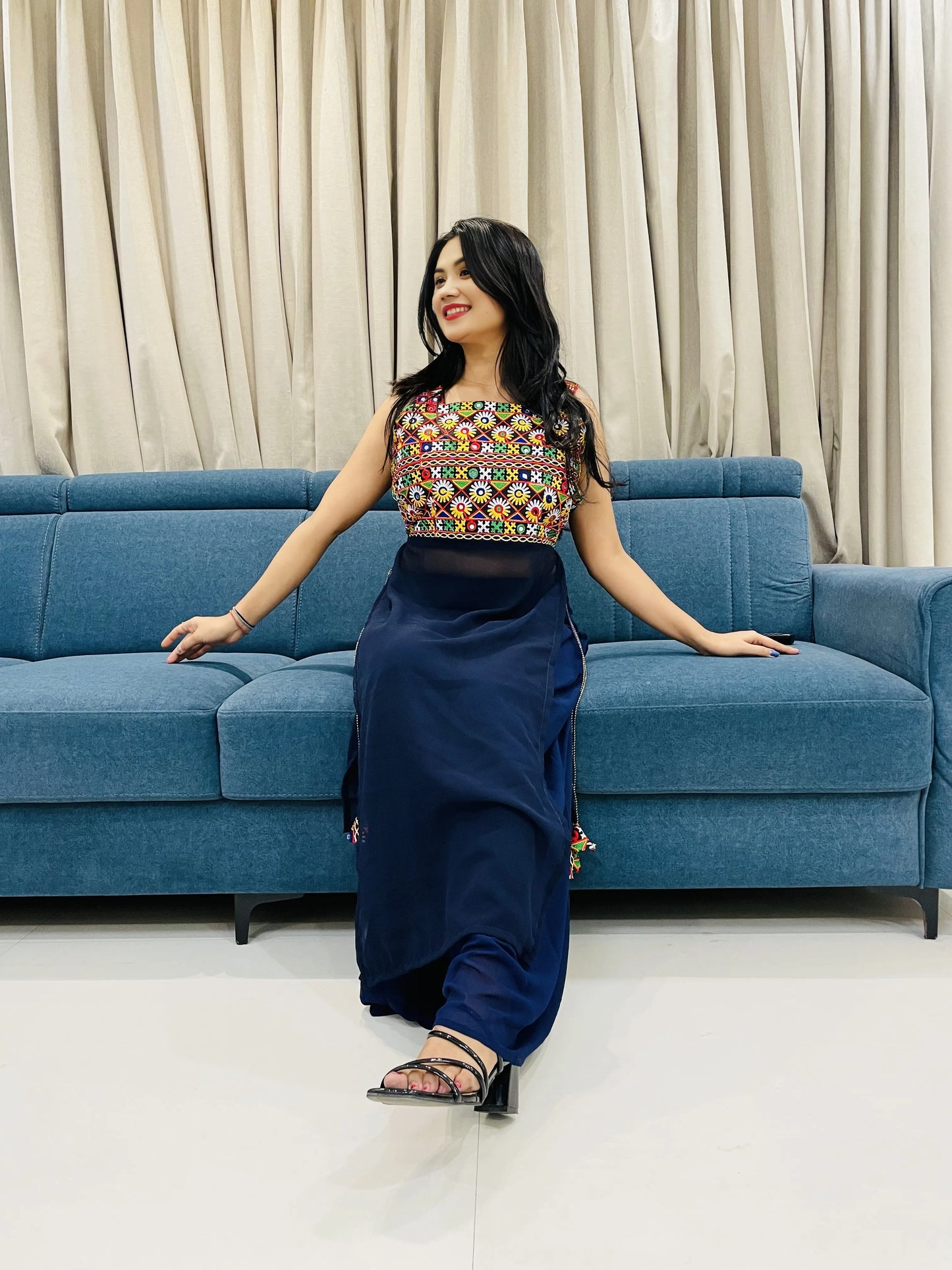 Navratri Special Traditional Georgette Kurti for Women