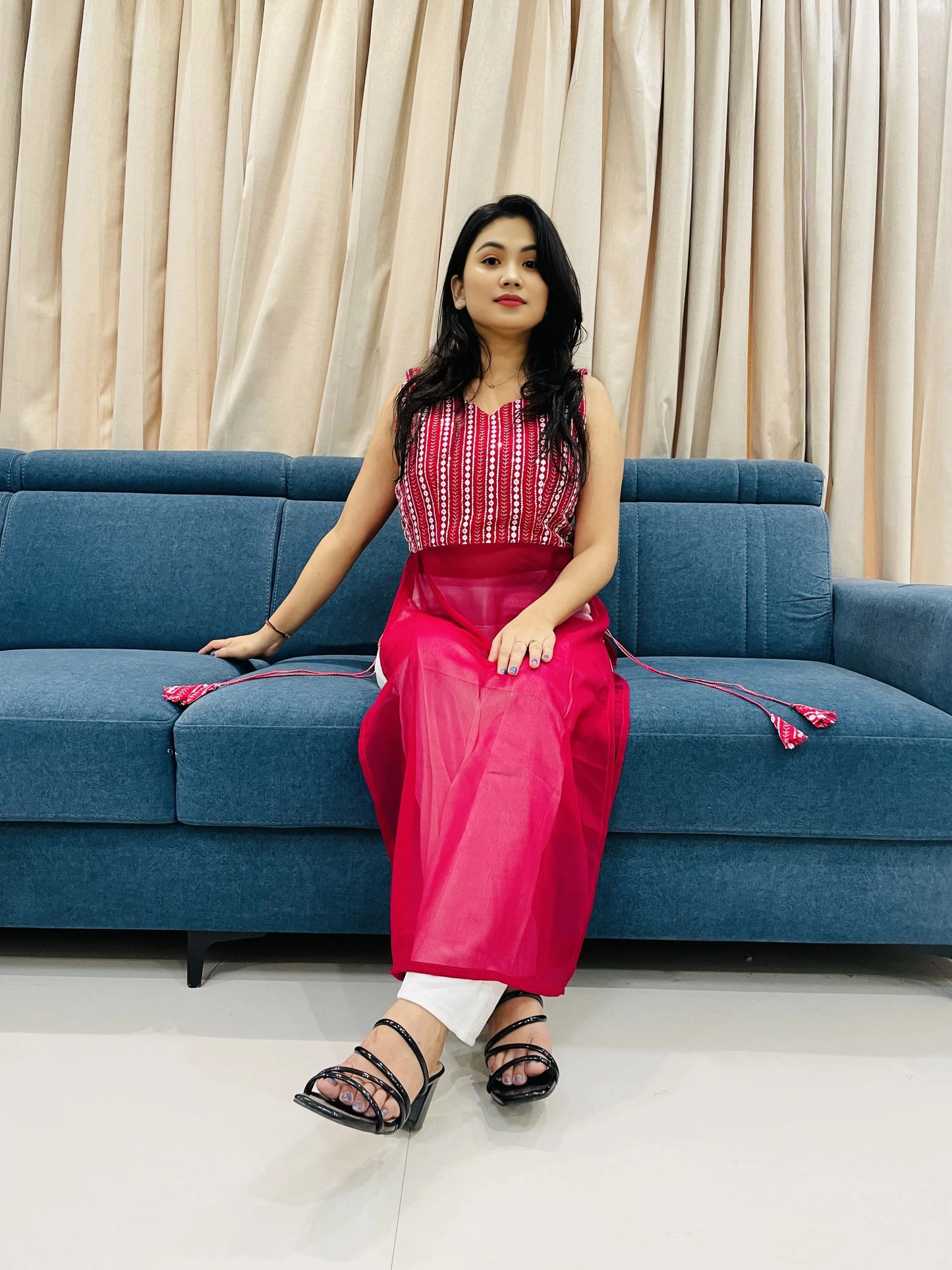 Navratri Special Traditional Georgette Kurti