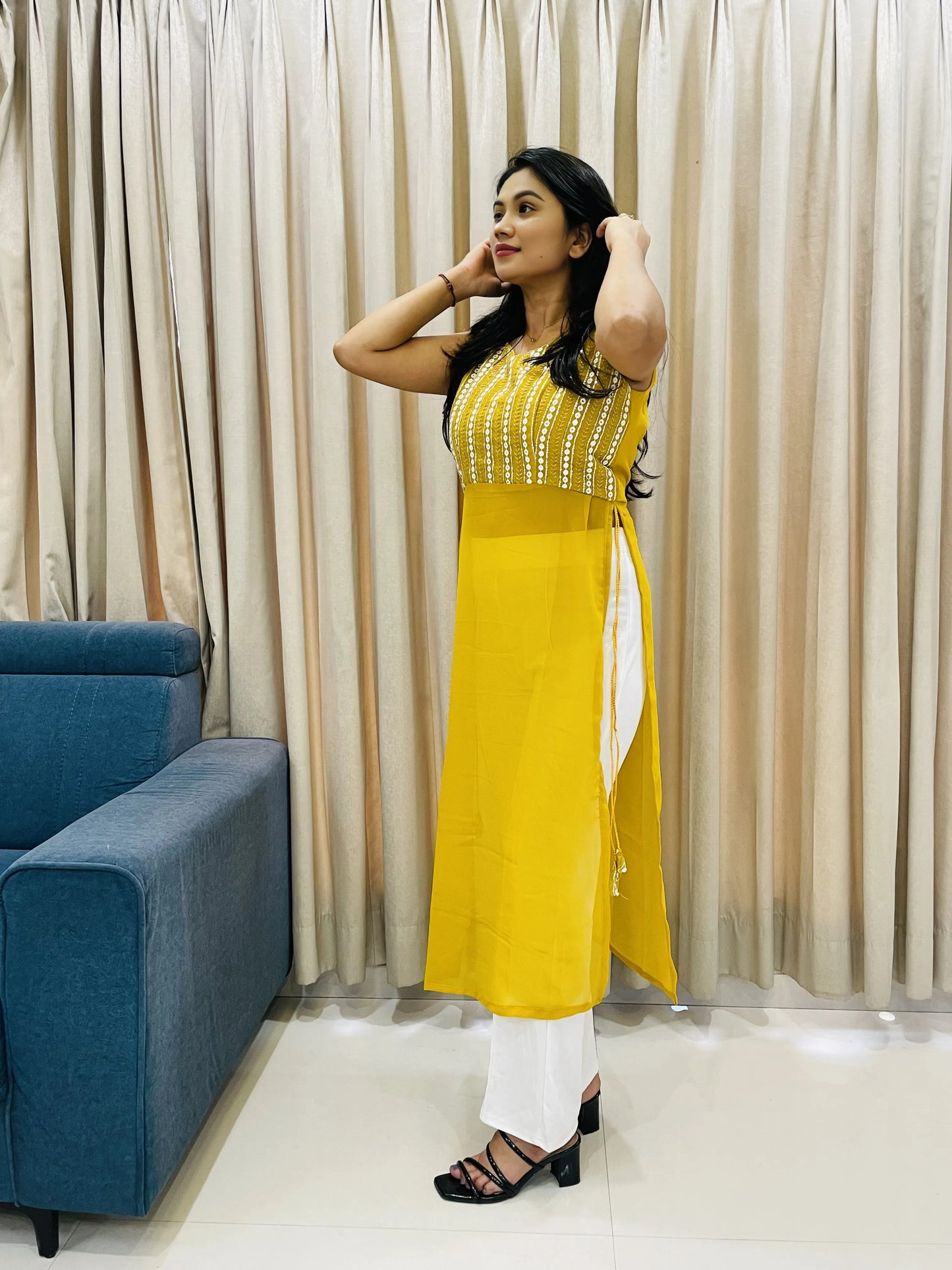 Navratri Special Traditional Georgette Kurti
