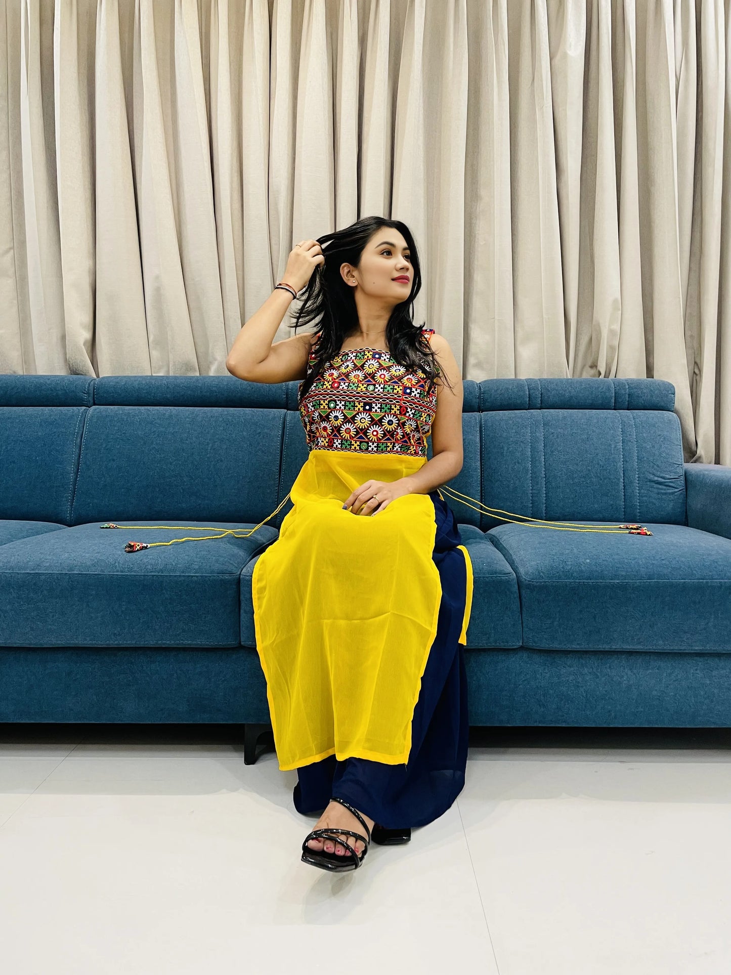 Navratri Special Traditional Georgette Kurti for Women