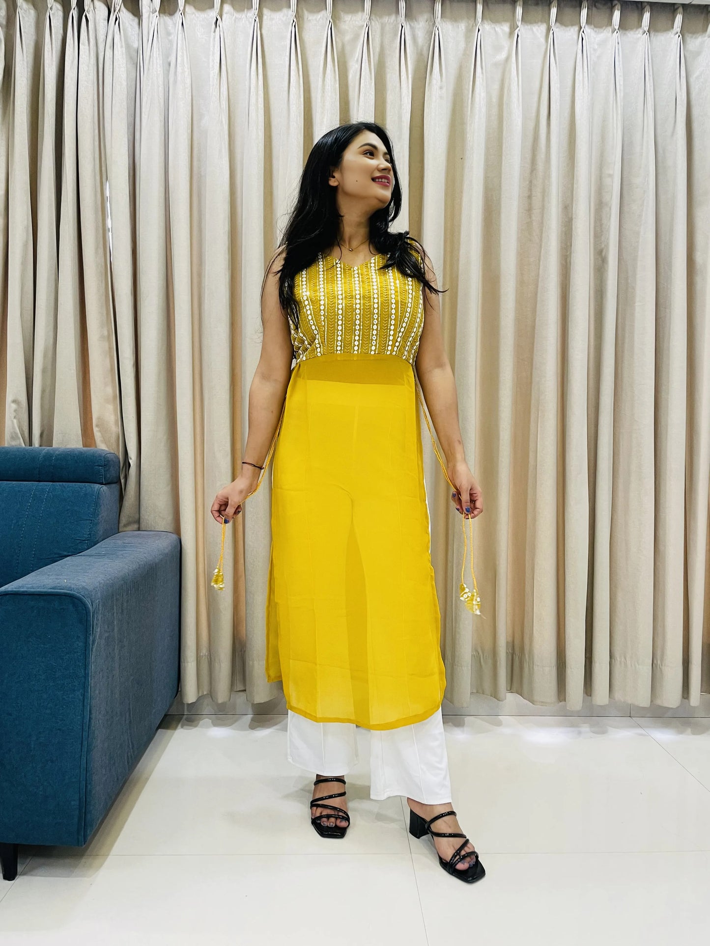 Navratri Special Traditional Georgette Kurti