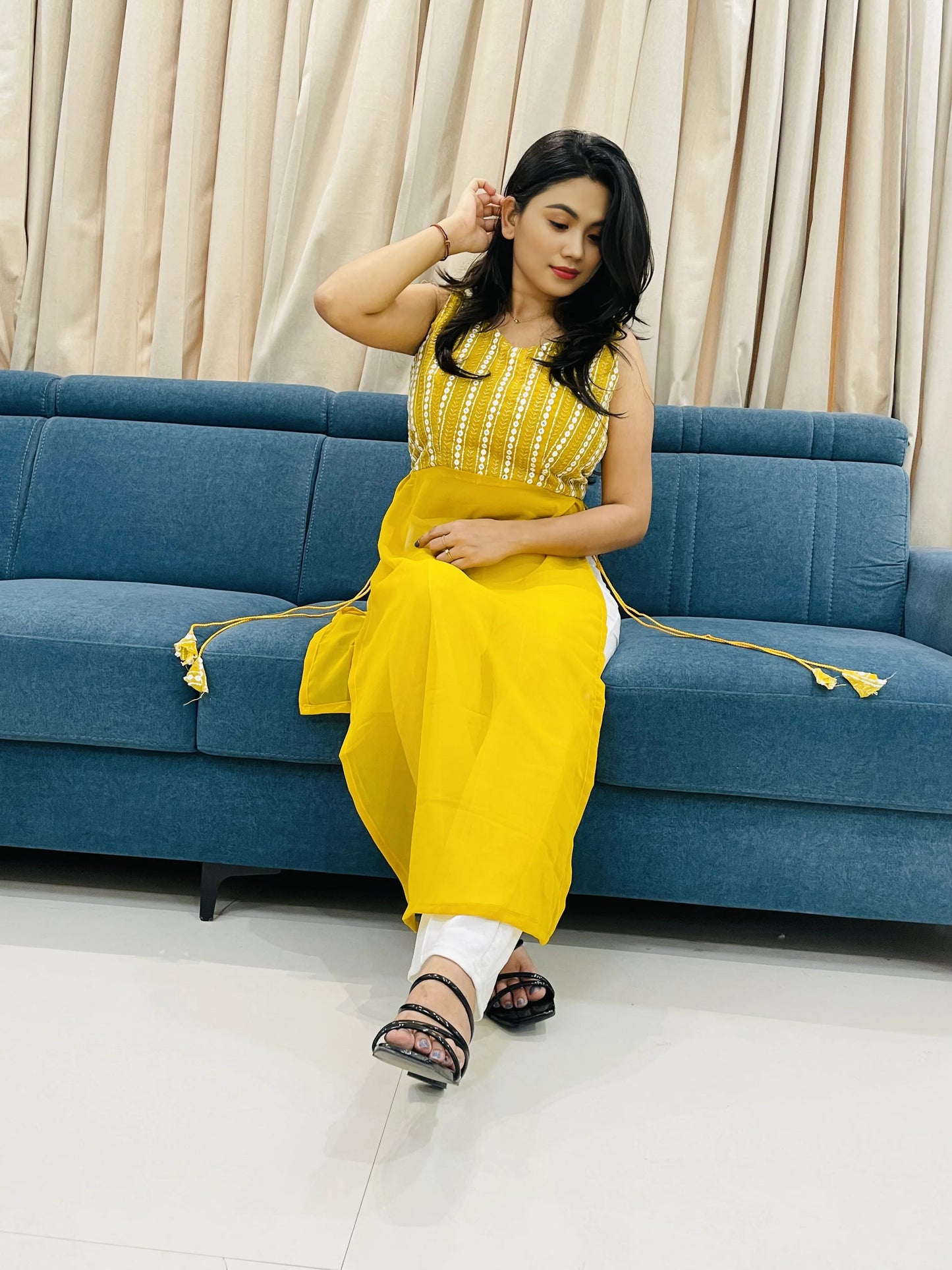 Navratri Special Traditional Georgette Kurti