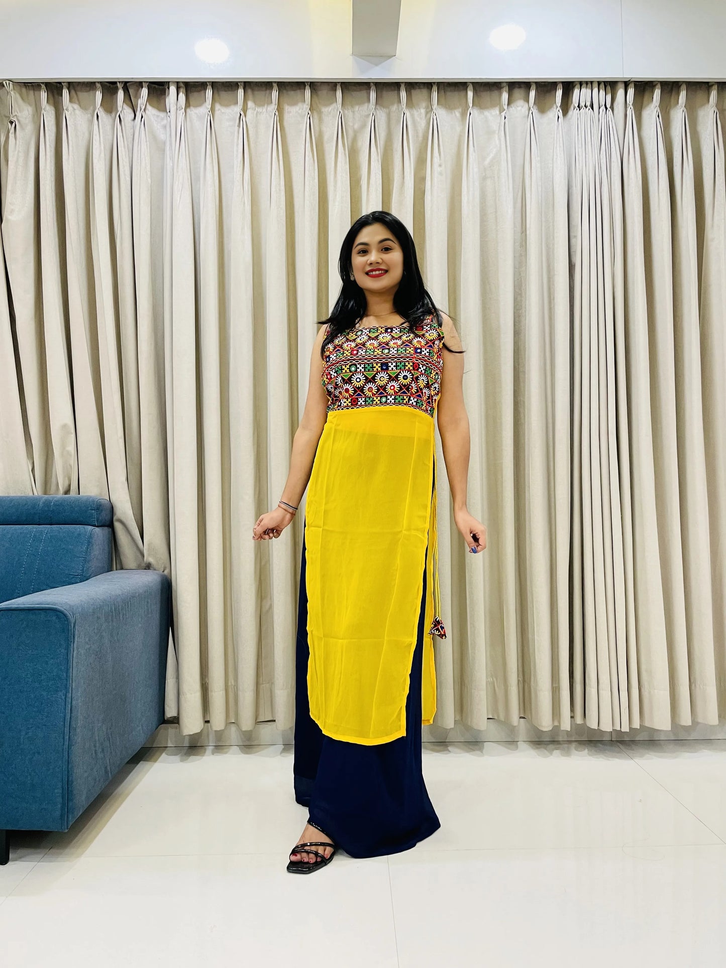 Navratri Special Traditional Georgette Kurti for Women