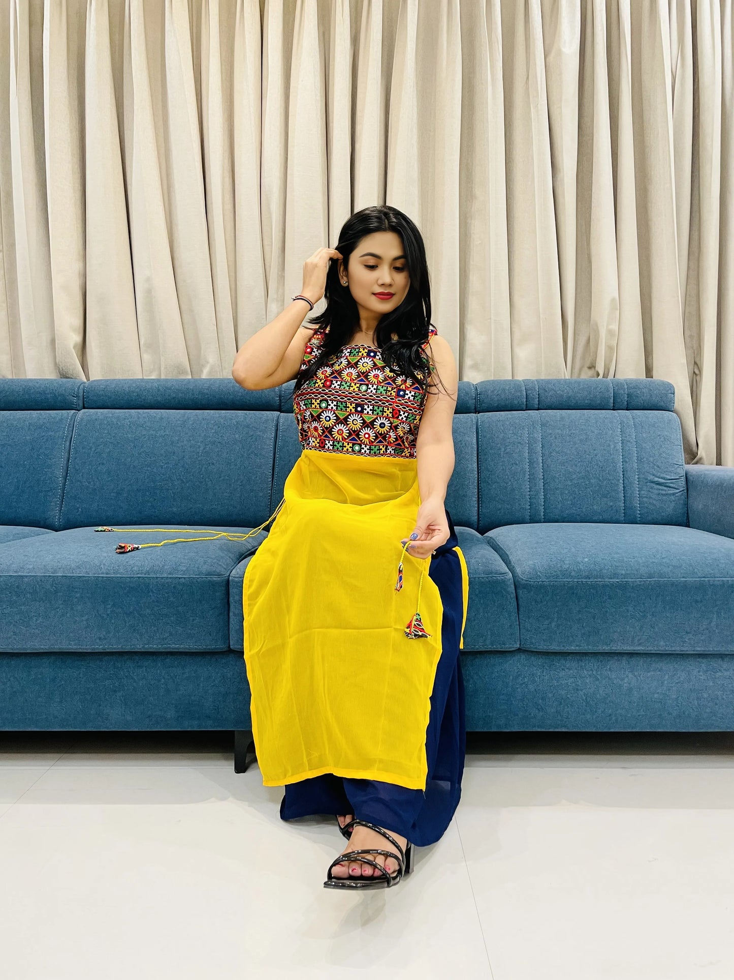 Navratri Special Traditional Georgette Kurti for Women