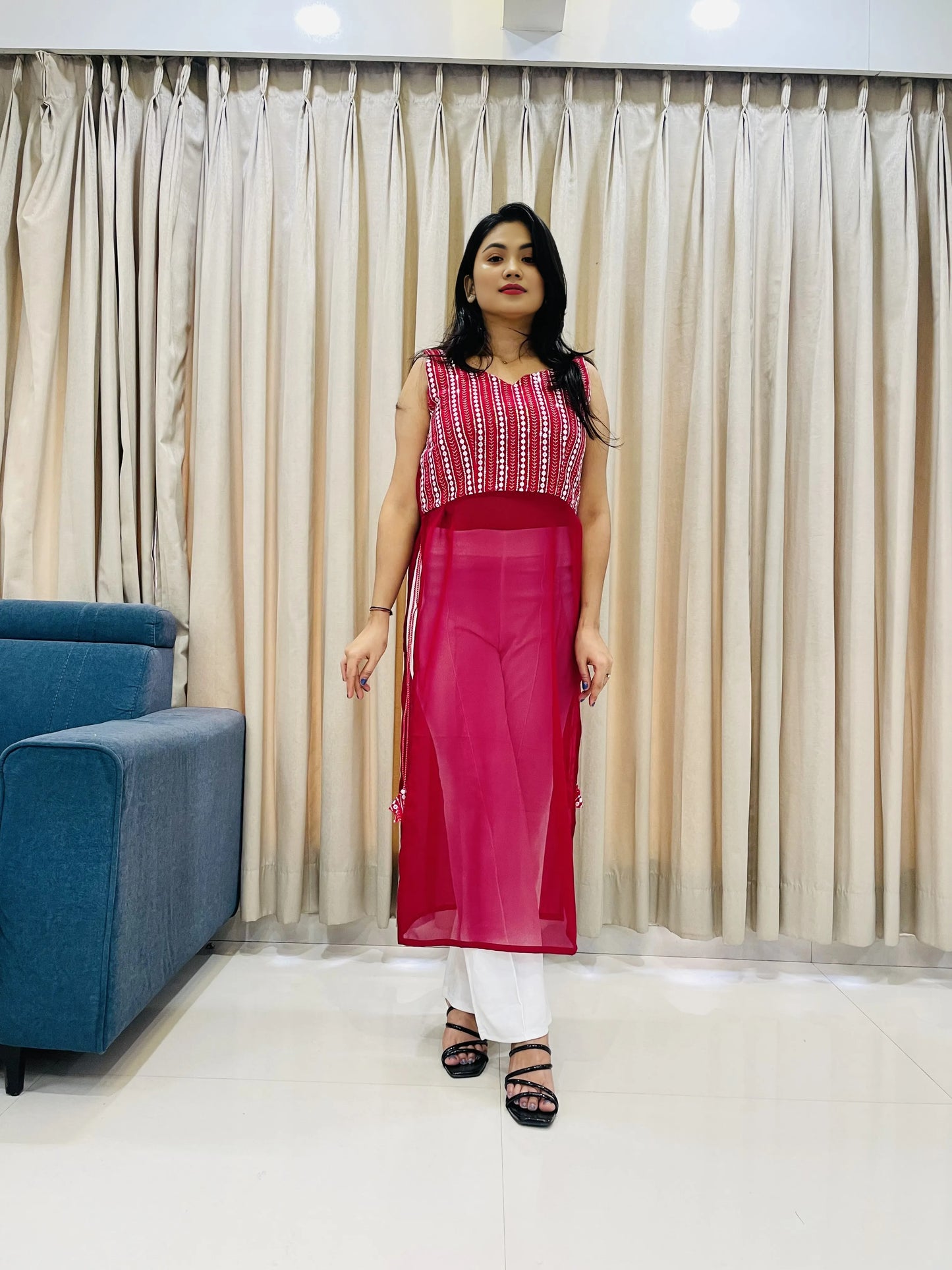 Navratri Special Traditional Georgette Kurti