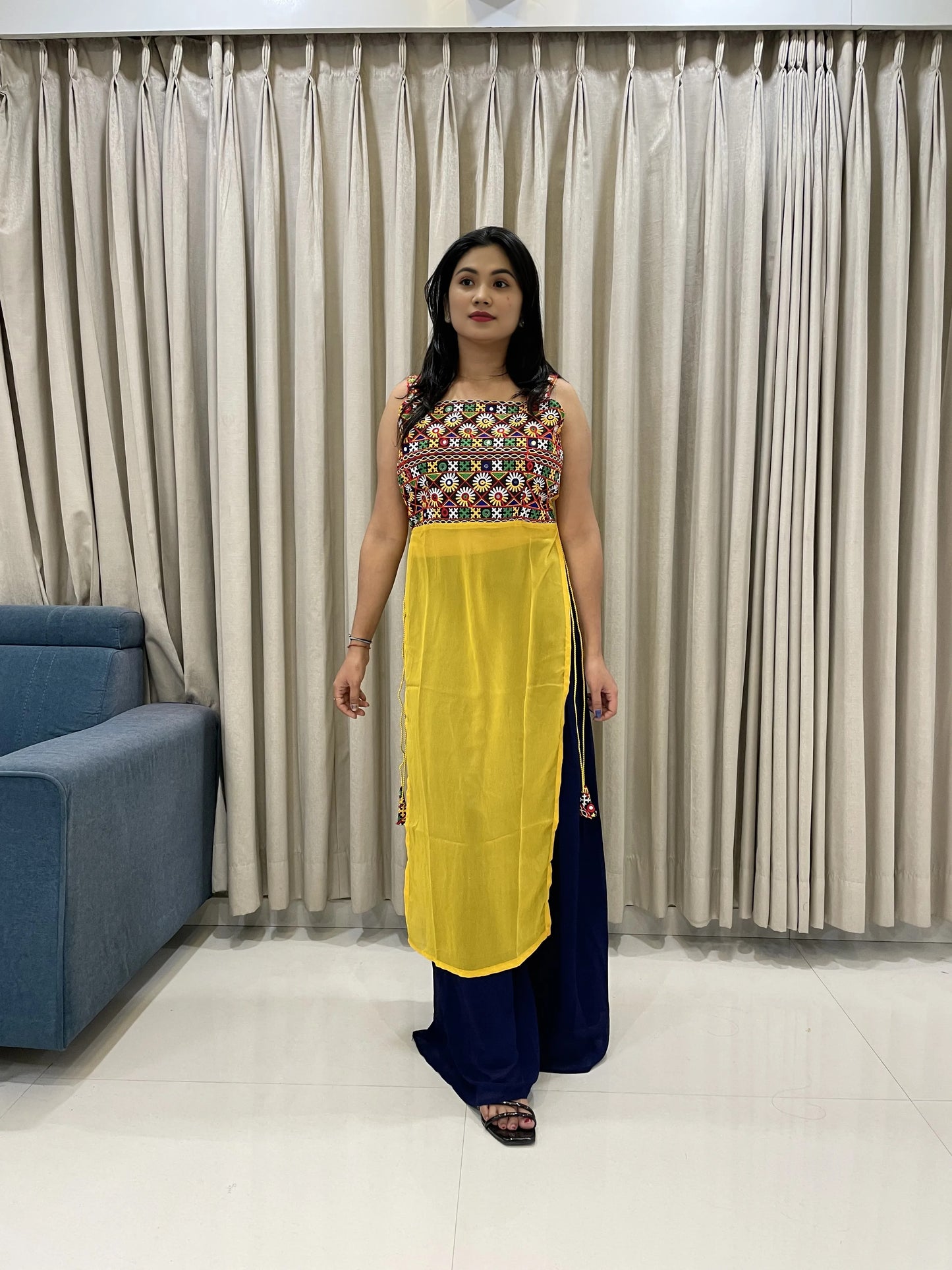 Navratri Special Traditional Georgette Kurti for Women