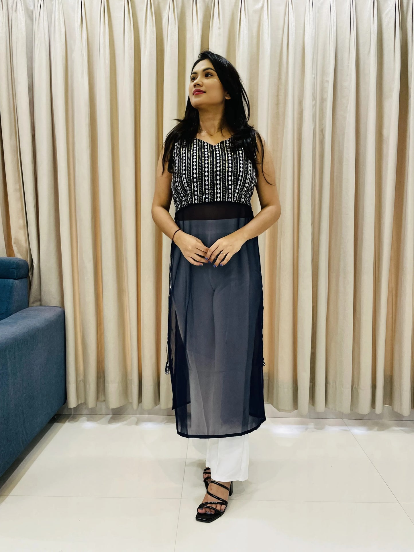 Navratri Special Traditional Georgette Kurti