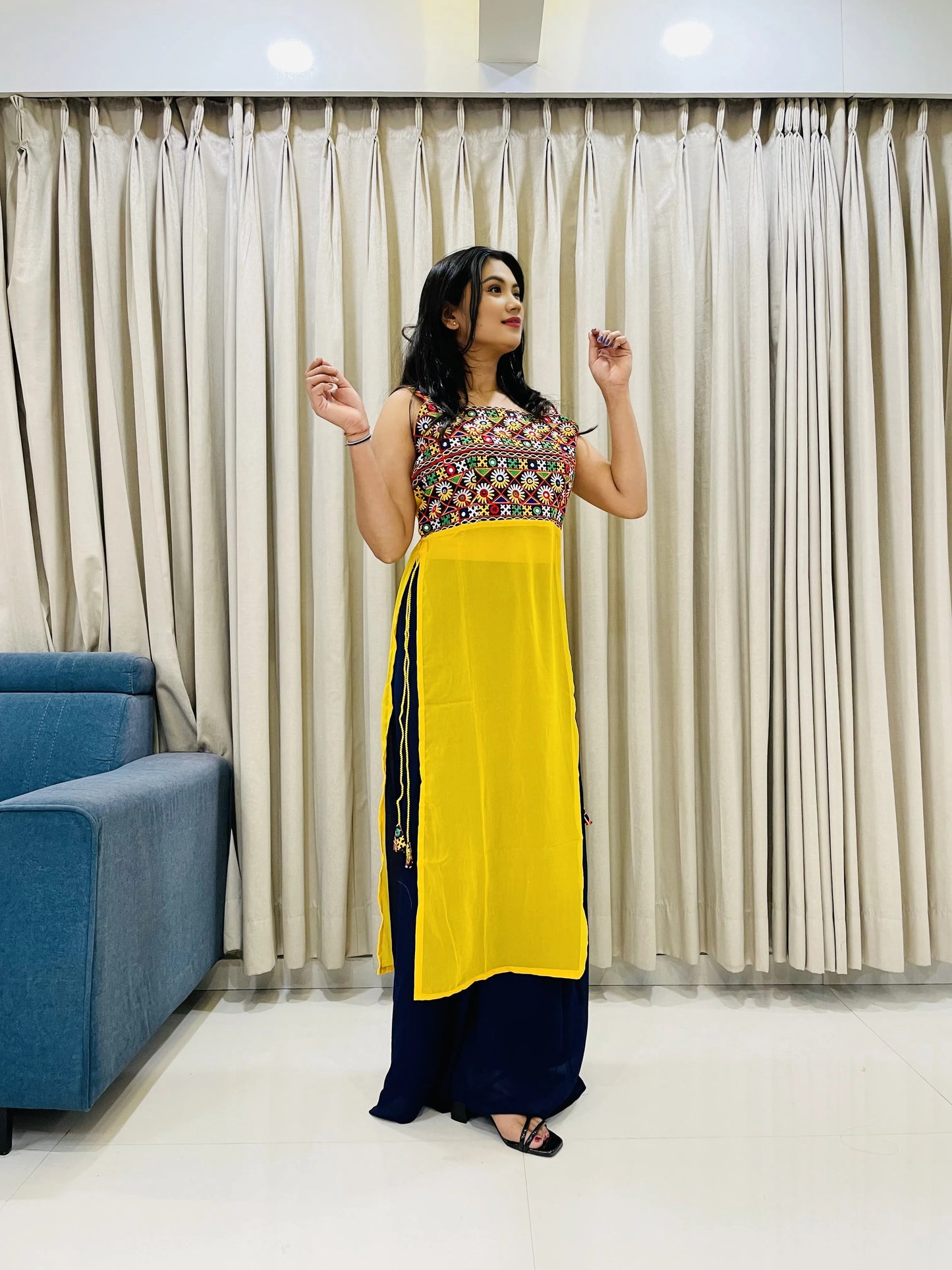 Navratri Special Traditional Georgette Kurti for Women