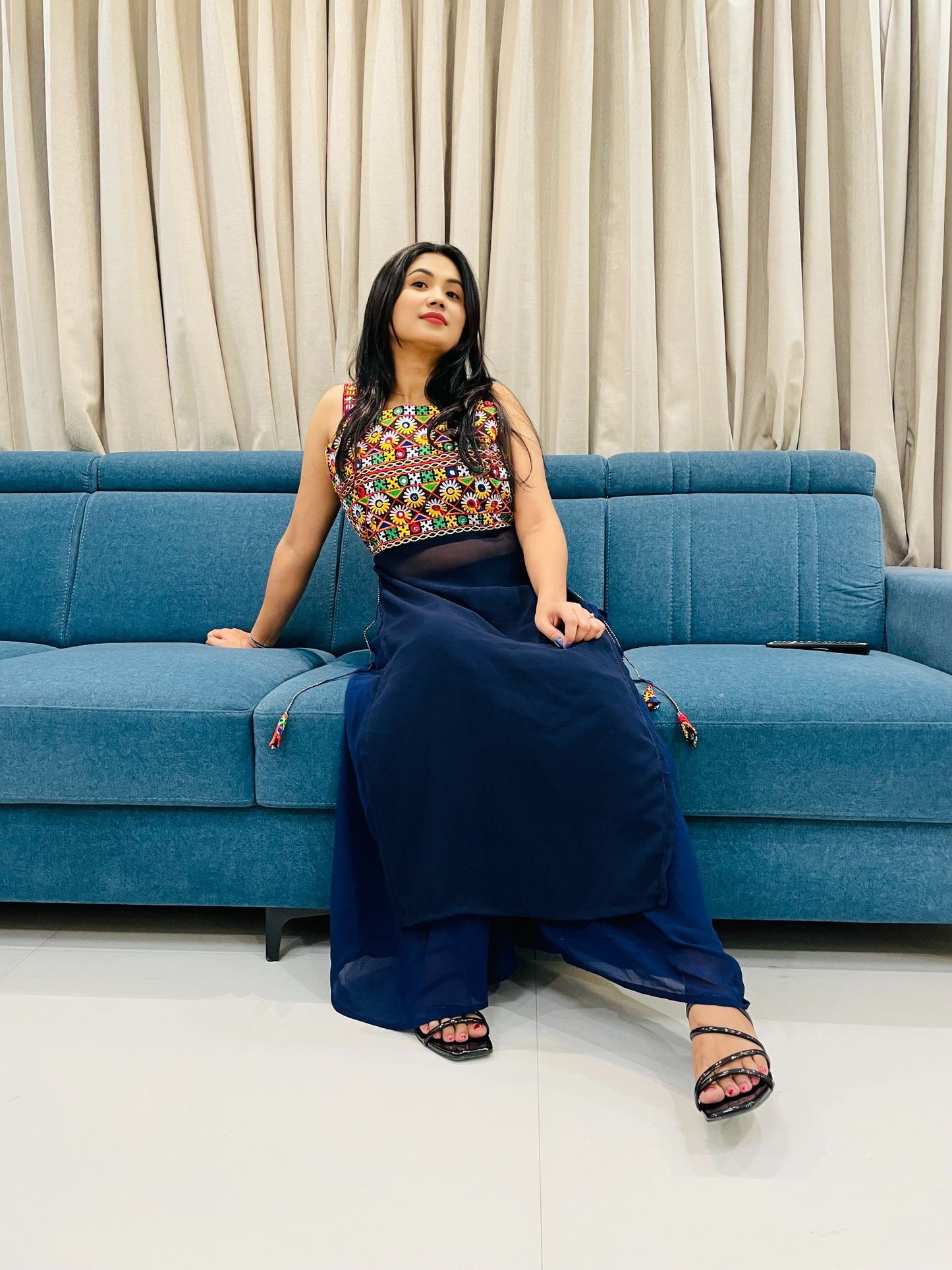 Navratri Special Traditional Georgette Kurti for Women