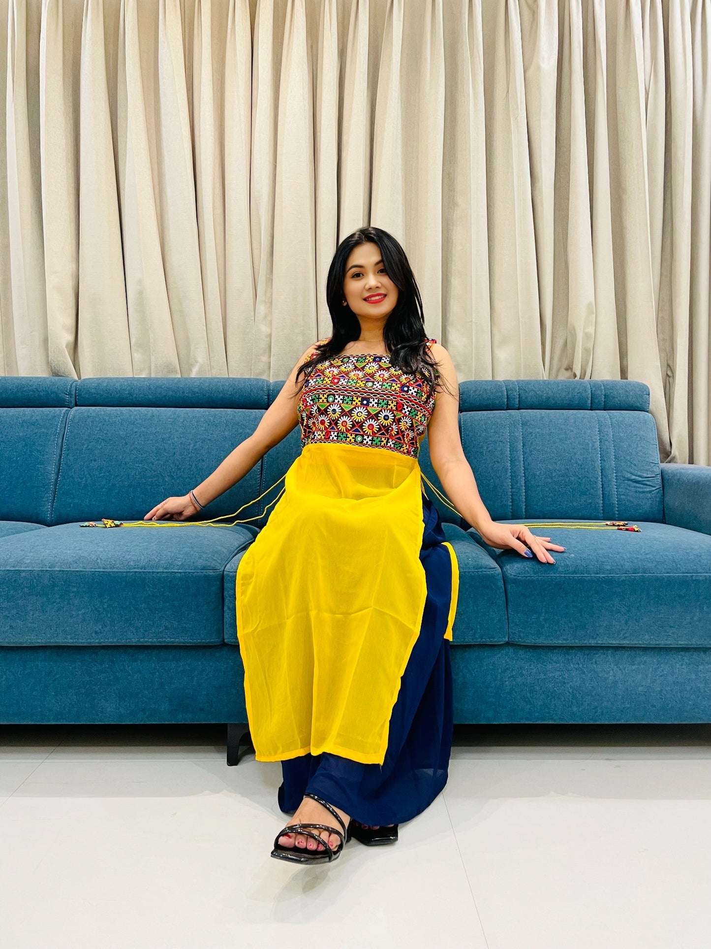 Navratri Special Traditional Georgette Kurti for Women