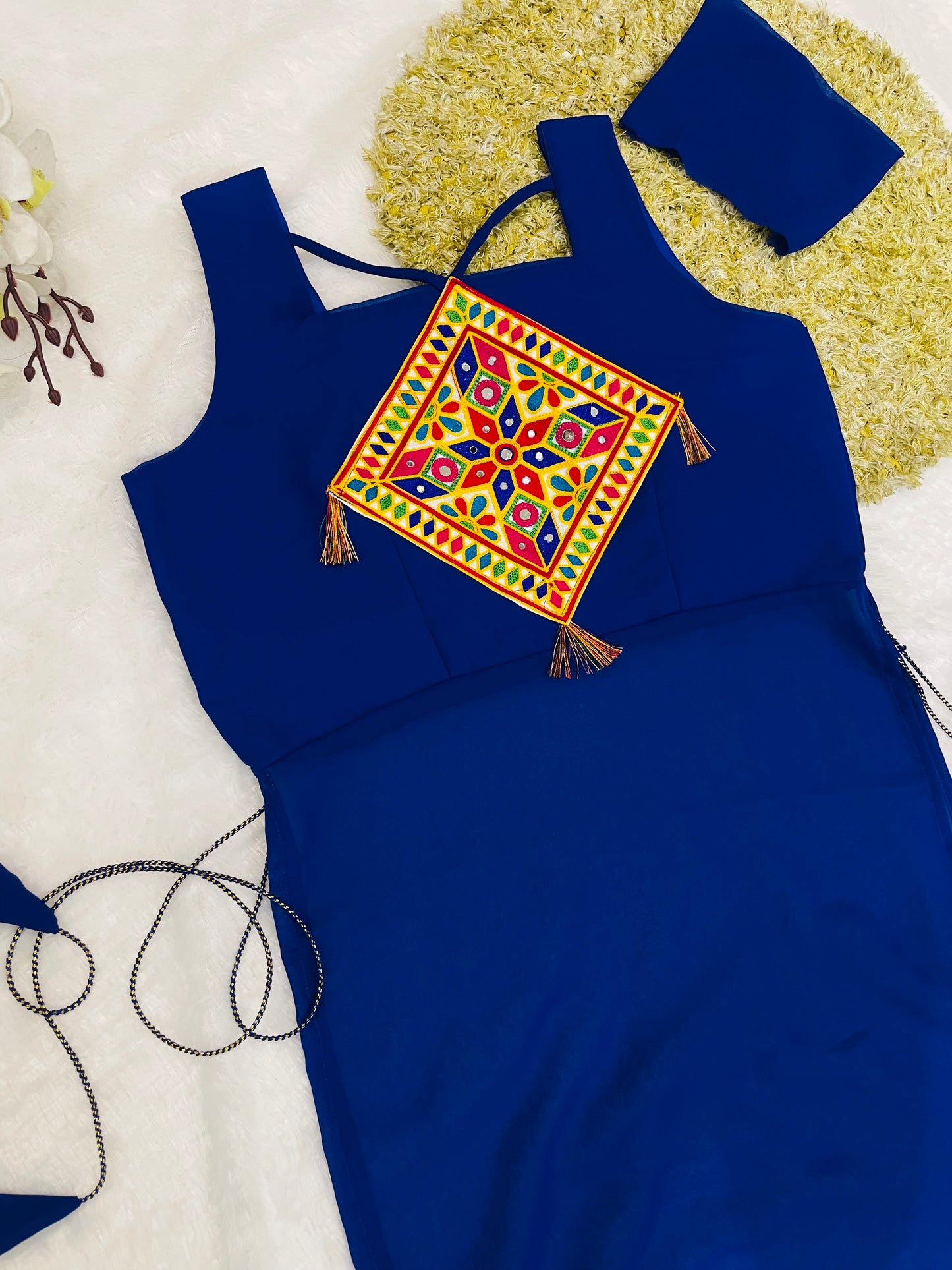 Trendy Embroidered Square Yoke Kurtis – Elegant Solid Festive Wea