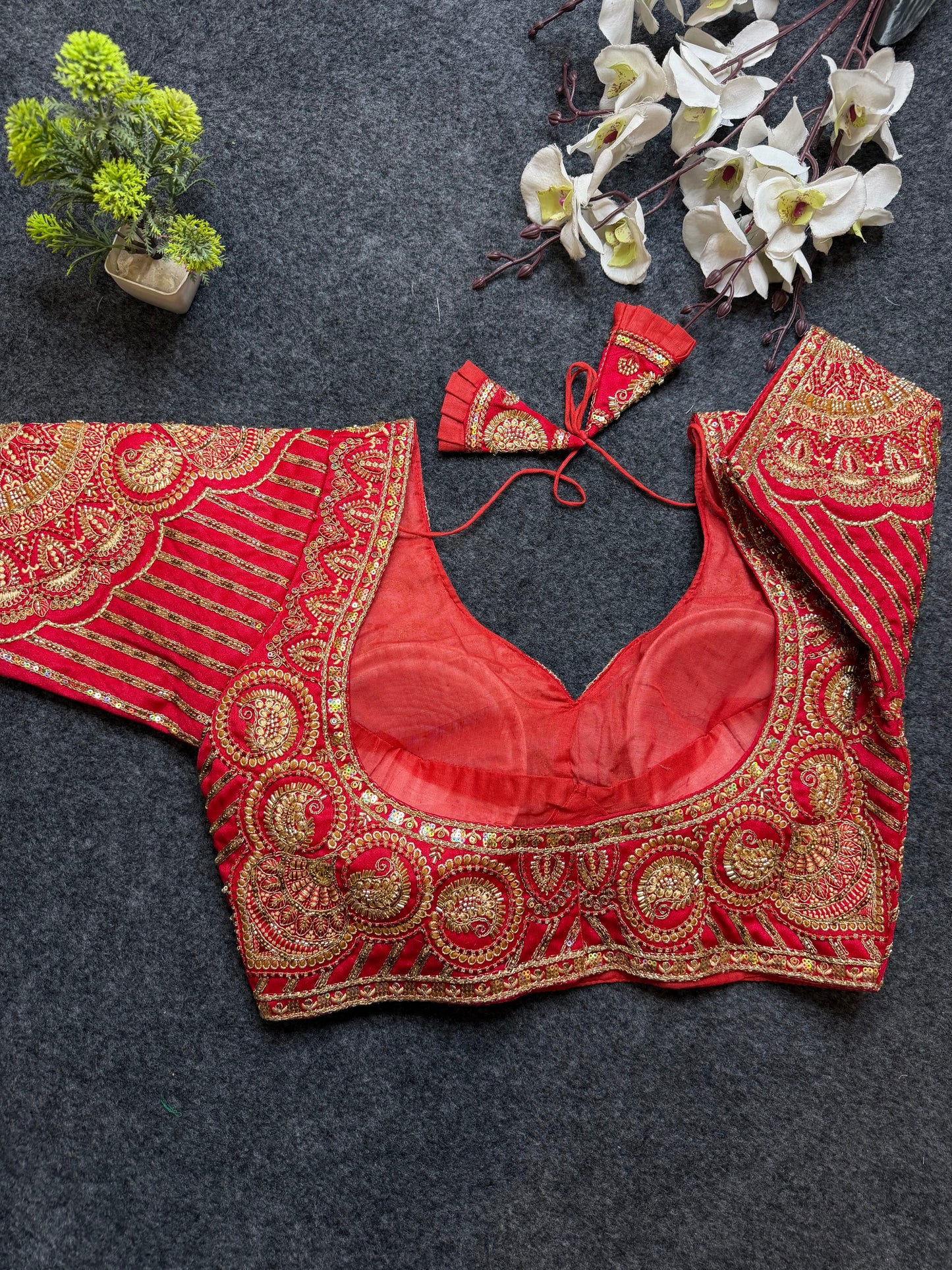 Designer Red Blouse