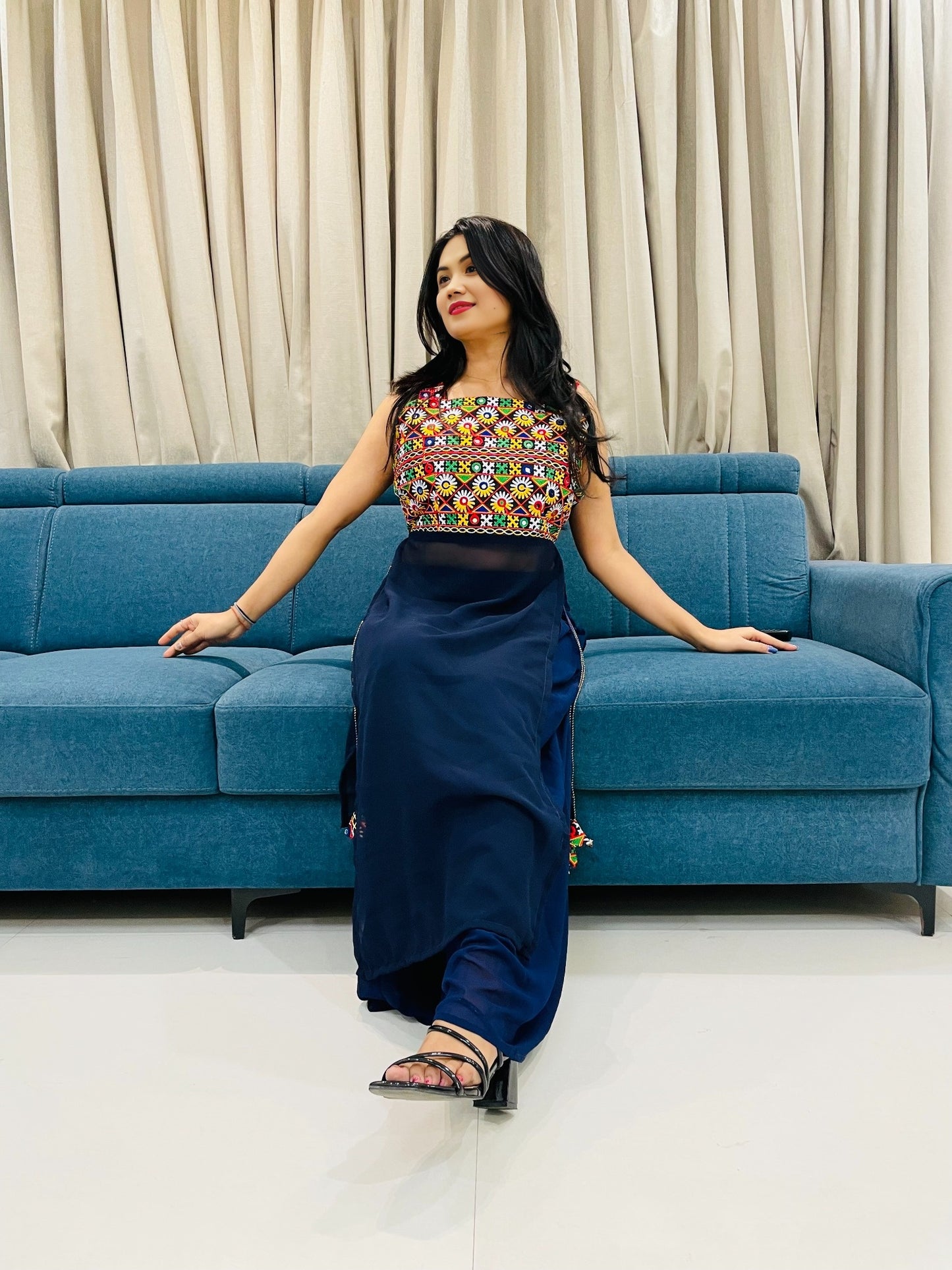 Navratri Special Traditional Georgette Kurti for Women
