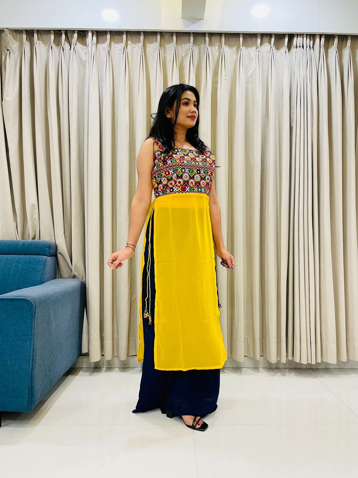 Navratri Special Traditional Georgette Kurti for Women