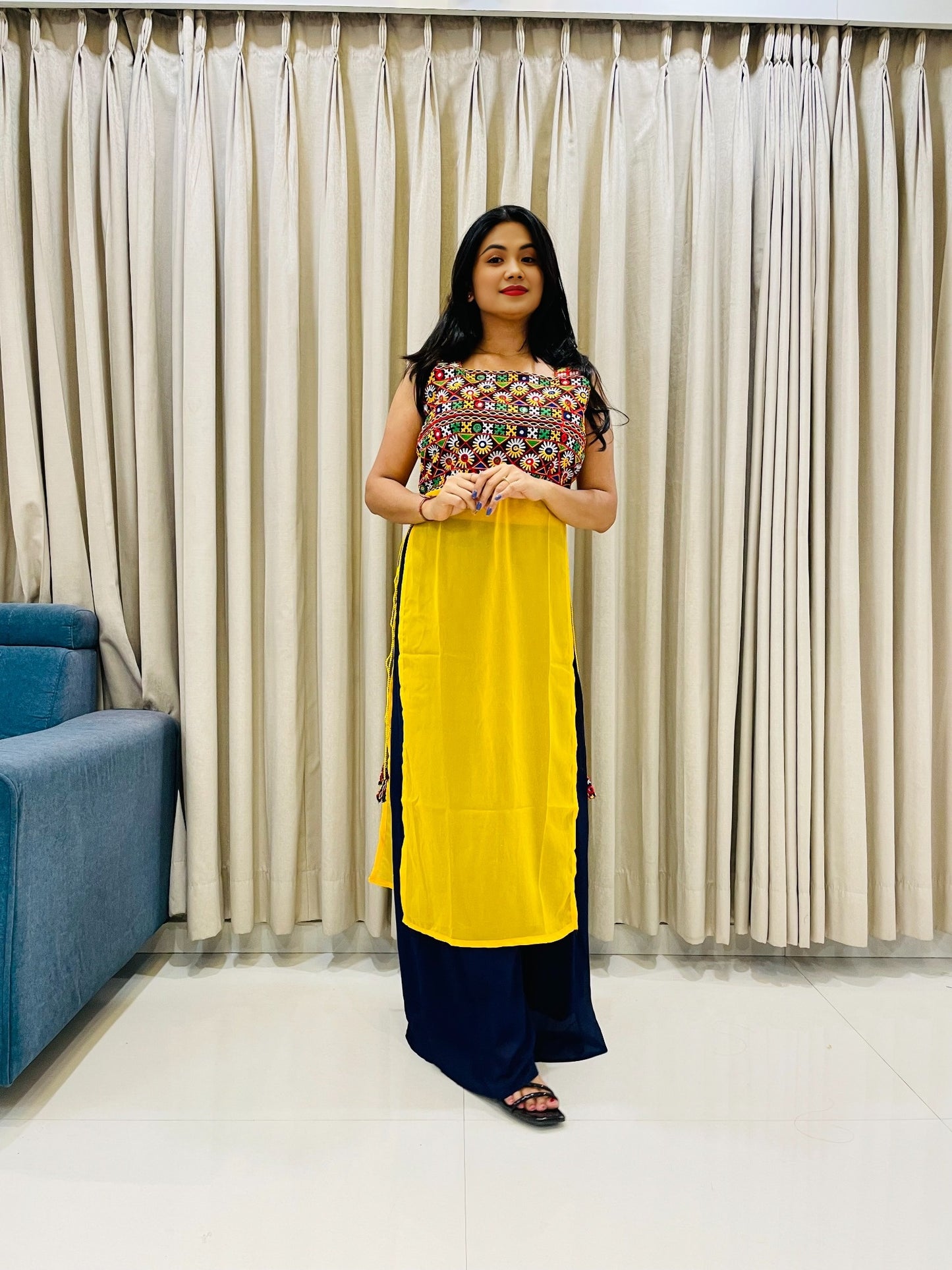 Navratri Special Traditional Georgette Kurti for Women
