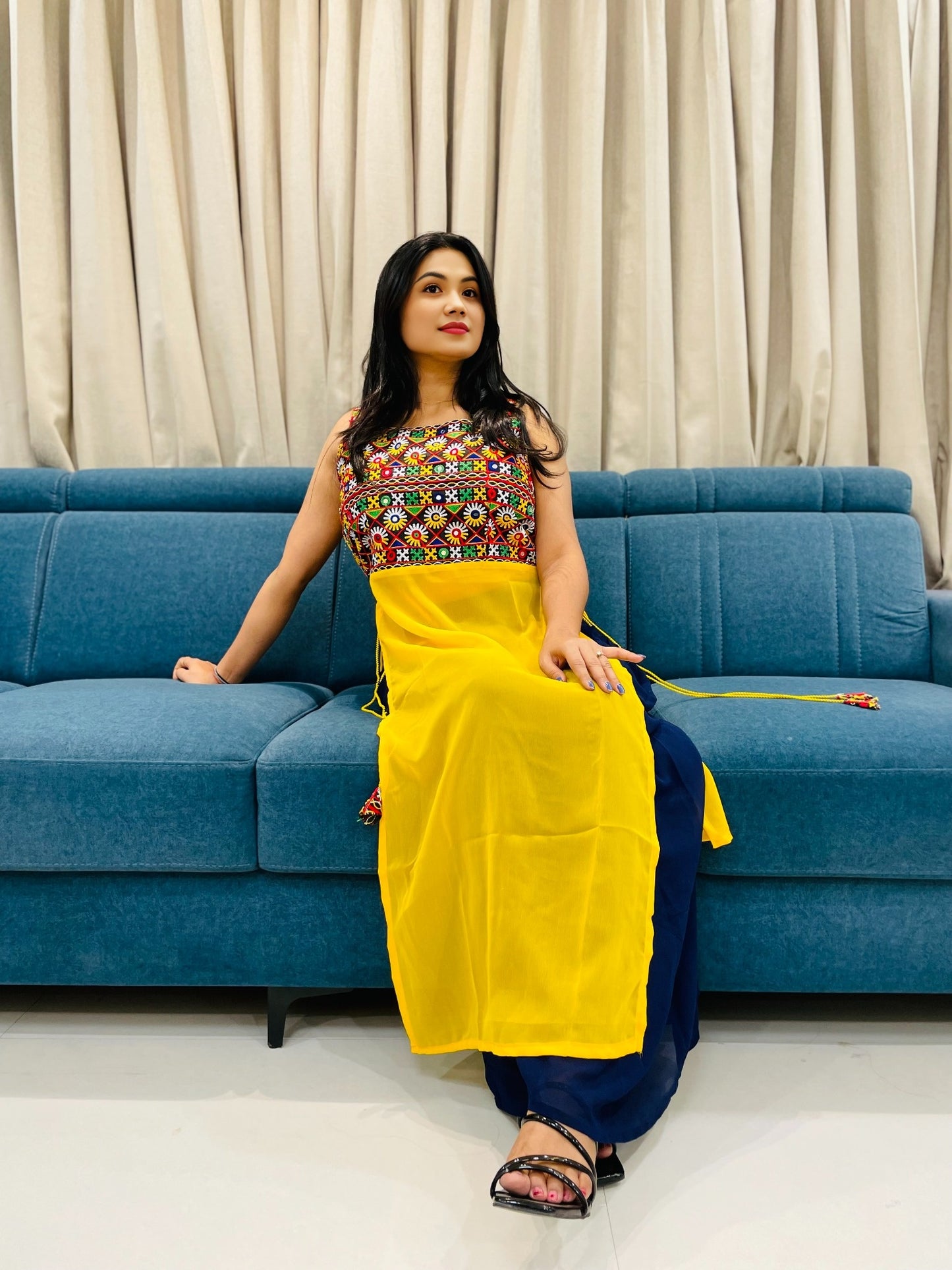 Navratri Special Traditional Georgette Kurti for Women