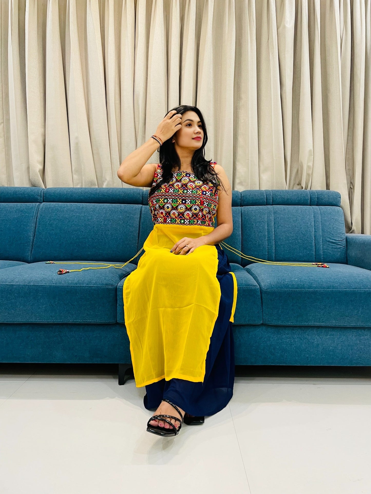 Navratri Special Traditional Georgette Kurti for Women