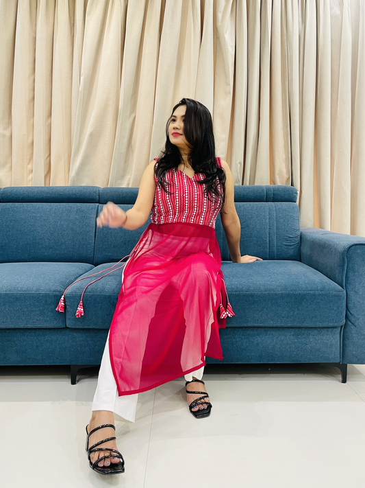 Navratri Special Traditional Georgette Kurti