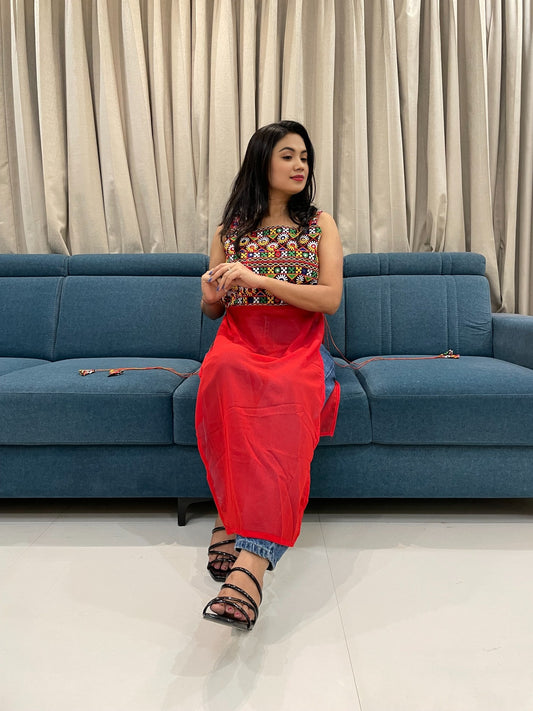 Navratri Special Embroidered Georgette Kurti for Women