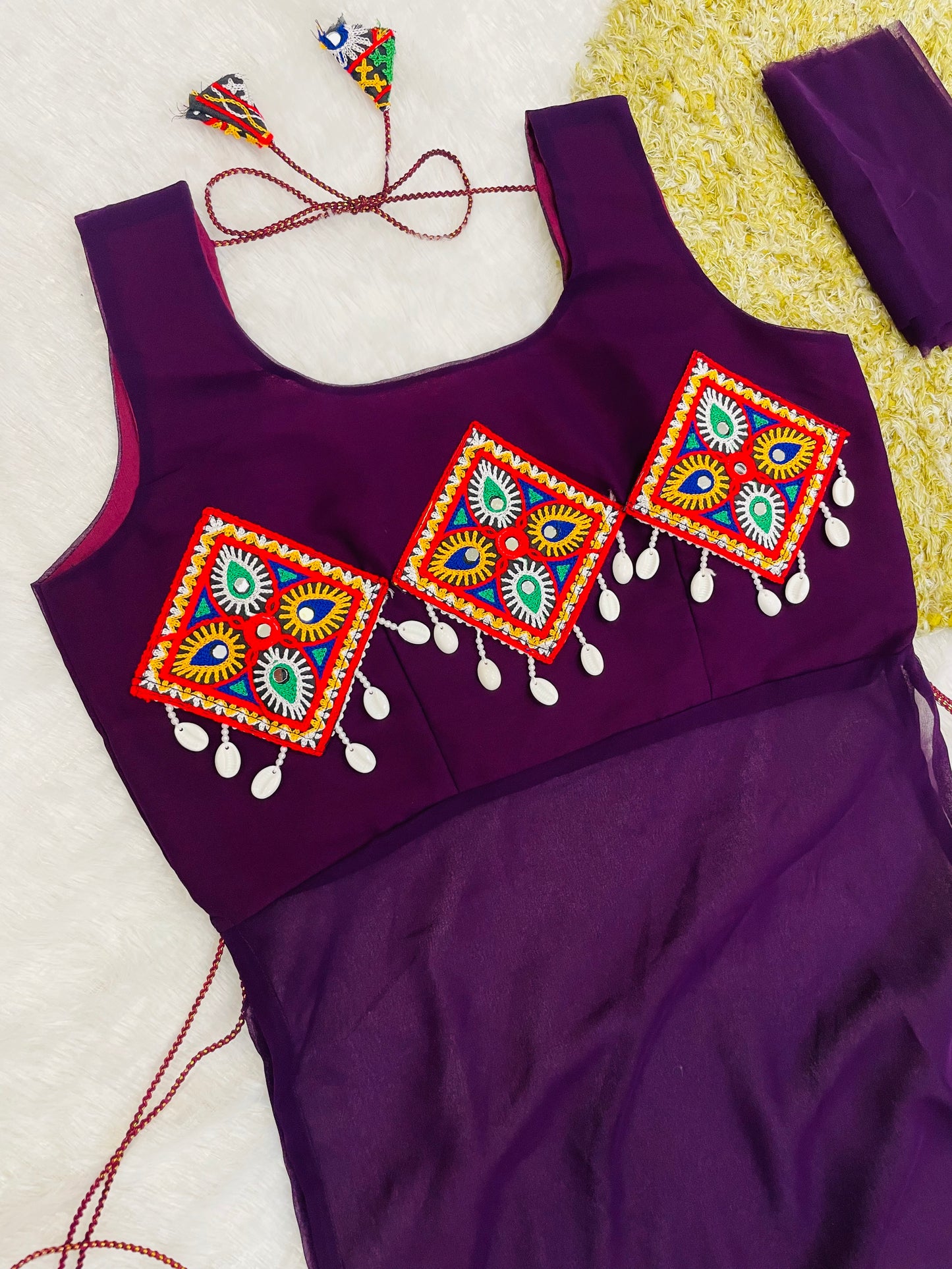 Royal Purple Traditional Kutchi Dress