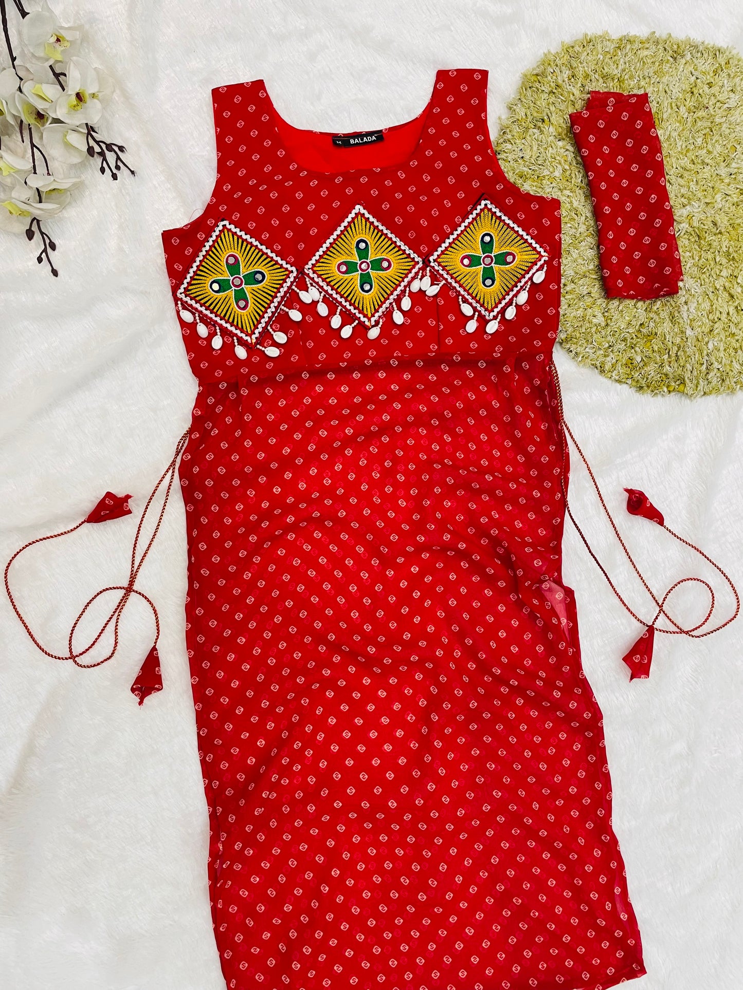 Embroidered Festival Kurti – Elegant Straight Fit