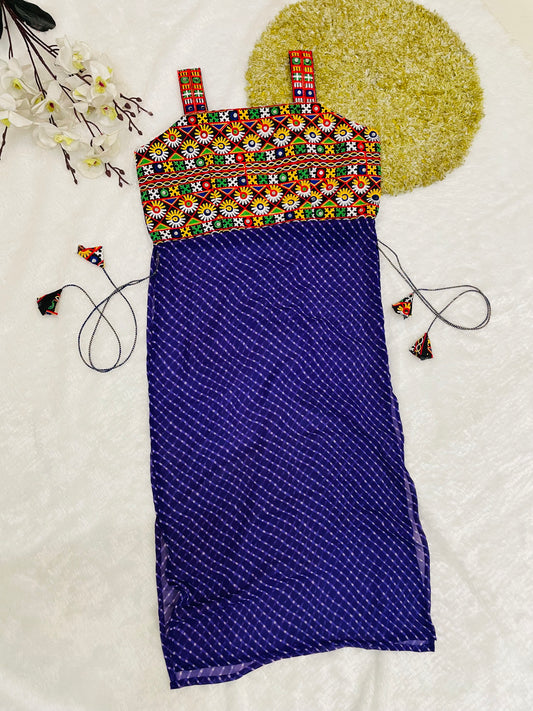 Traditional Mirror Work Embroidered Dress