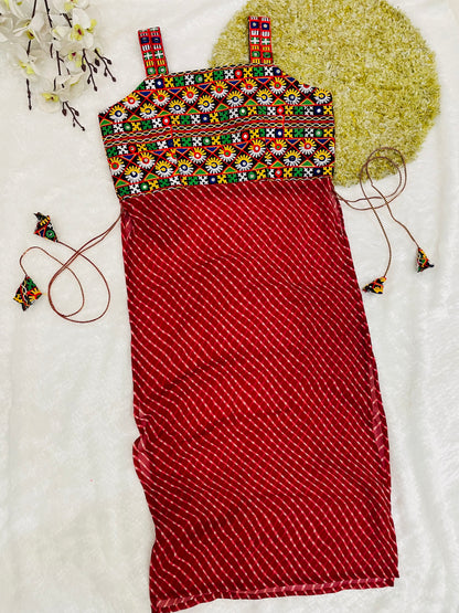 Traditional Mirror Work Embroidered Dress